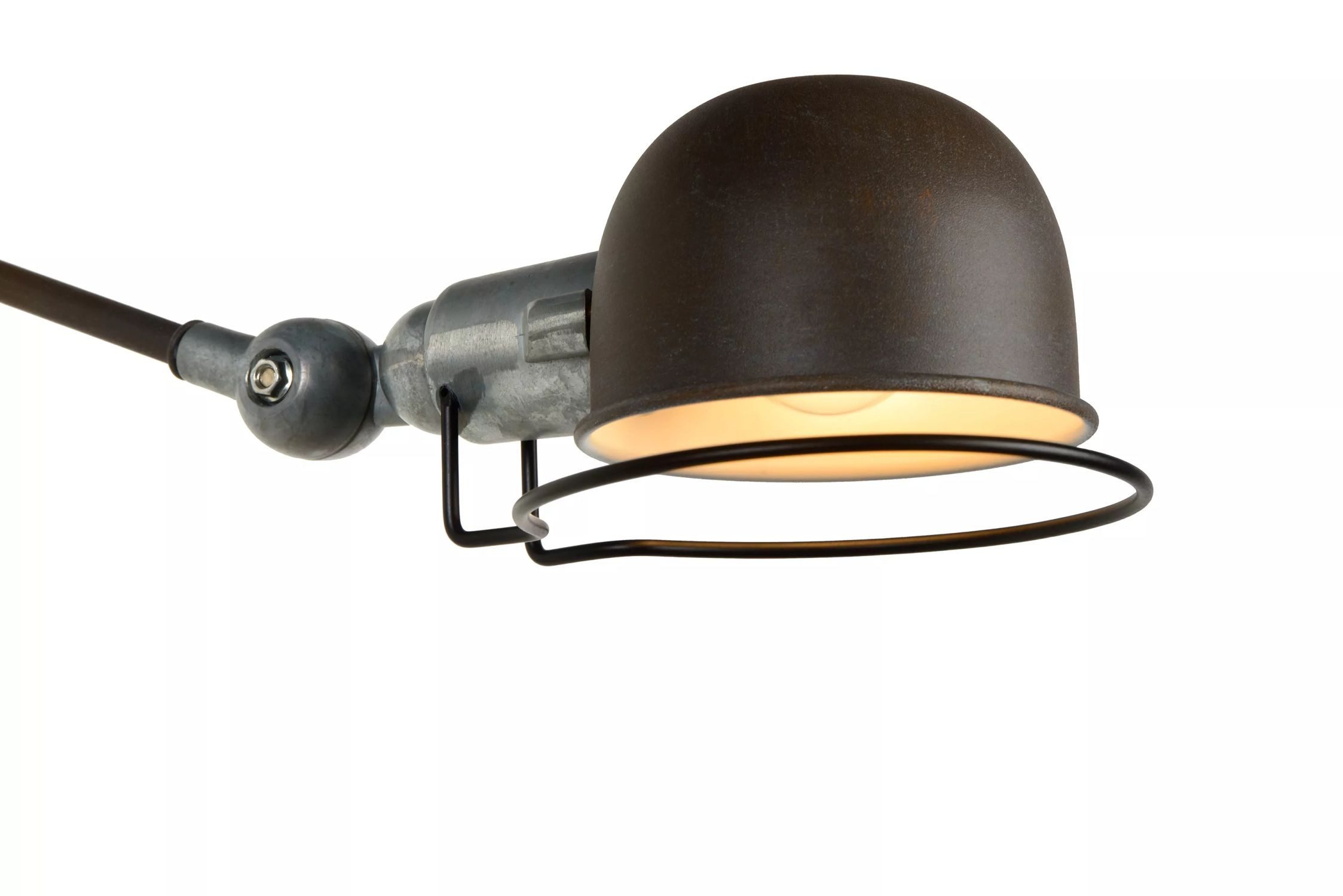 Licht-Erlebnisse Wandstrahler TAVEN, ohne Leuchtmittel, Metall E14 verstellbar Rostbraun Grau Industrie Design