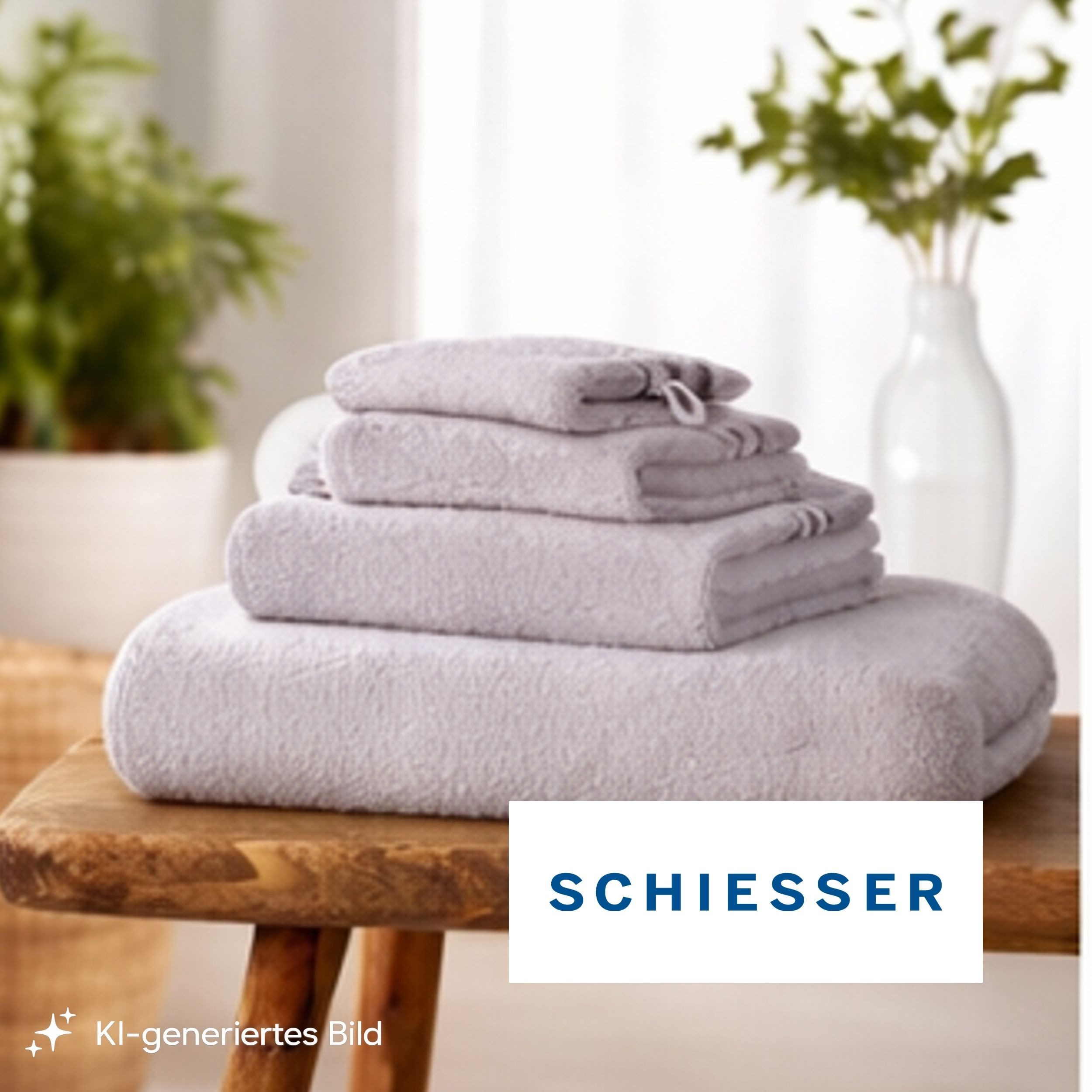 Schiesser Duschtücher Skyline Color aus 100 % Baumwolle mit eleganter Streifenbordüre, Frottier (Set, 2-St), OEKO-TEX® MADE IN GREEN – Bild 3 von 5