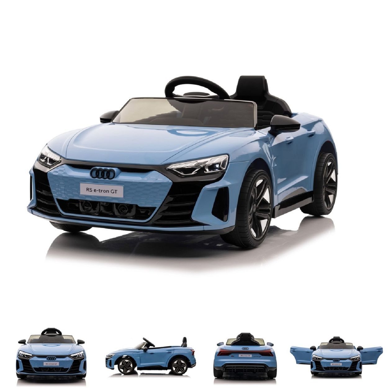 Moni Elektro-Kinderauto Audi RS E-Tron GT 6888, Belastbarkeit 25 kg, EVA-Reifen, Fernbedienung, Kunstledersitz, Front- und Rücklichter