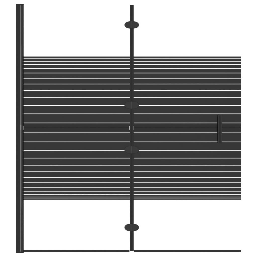 vidaXL Duschwand 120 x 140 cm Faltbare Duschkabine ESG 120x140 cm Schwarz