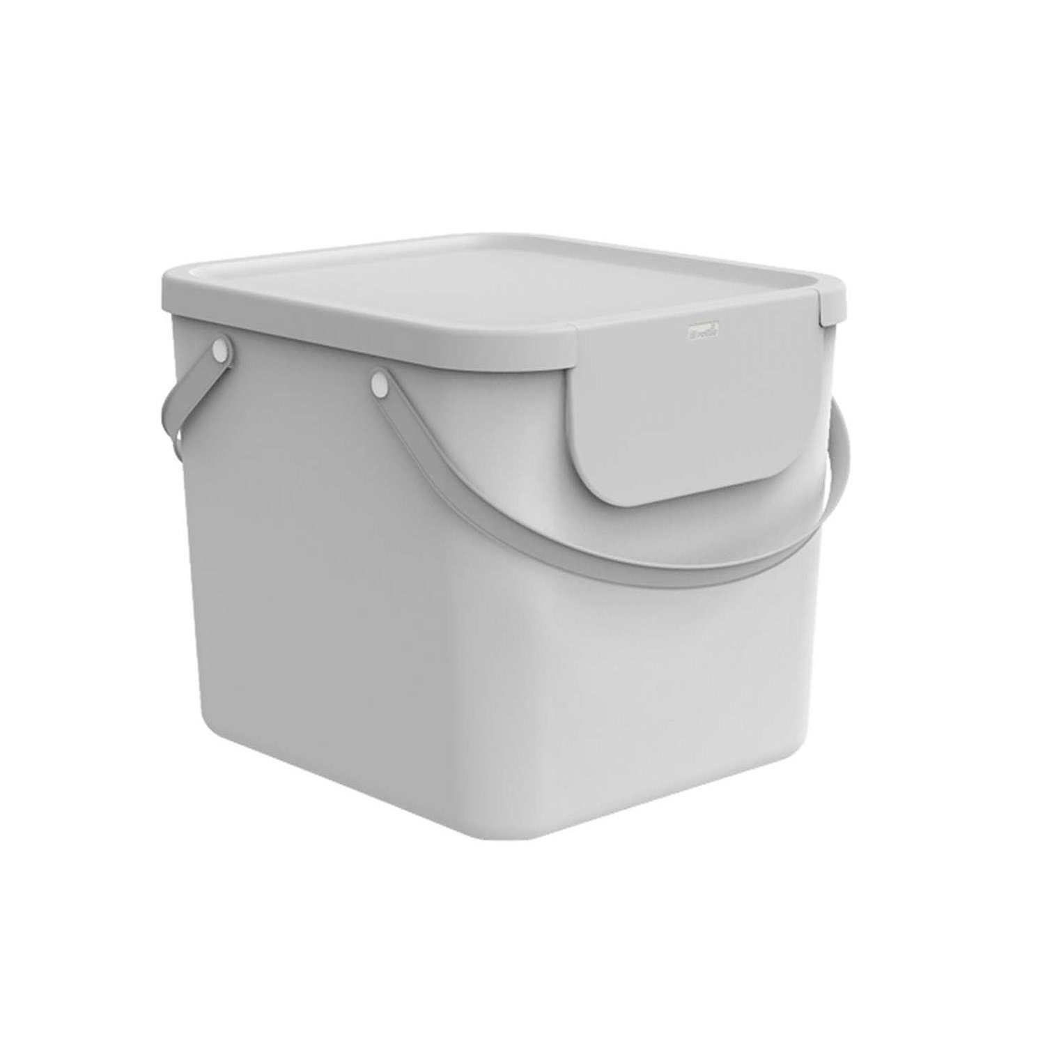 ROTHO Aufbewahrungsbox Albula, 40 l Recyclingbehälter 40x36x34 Weiß