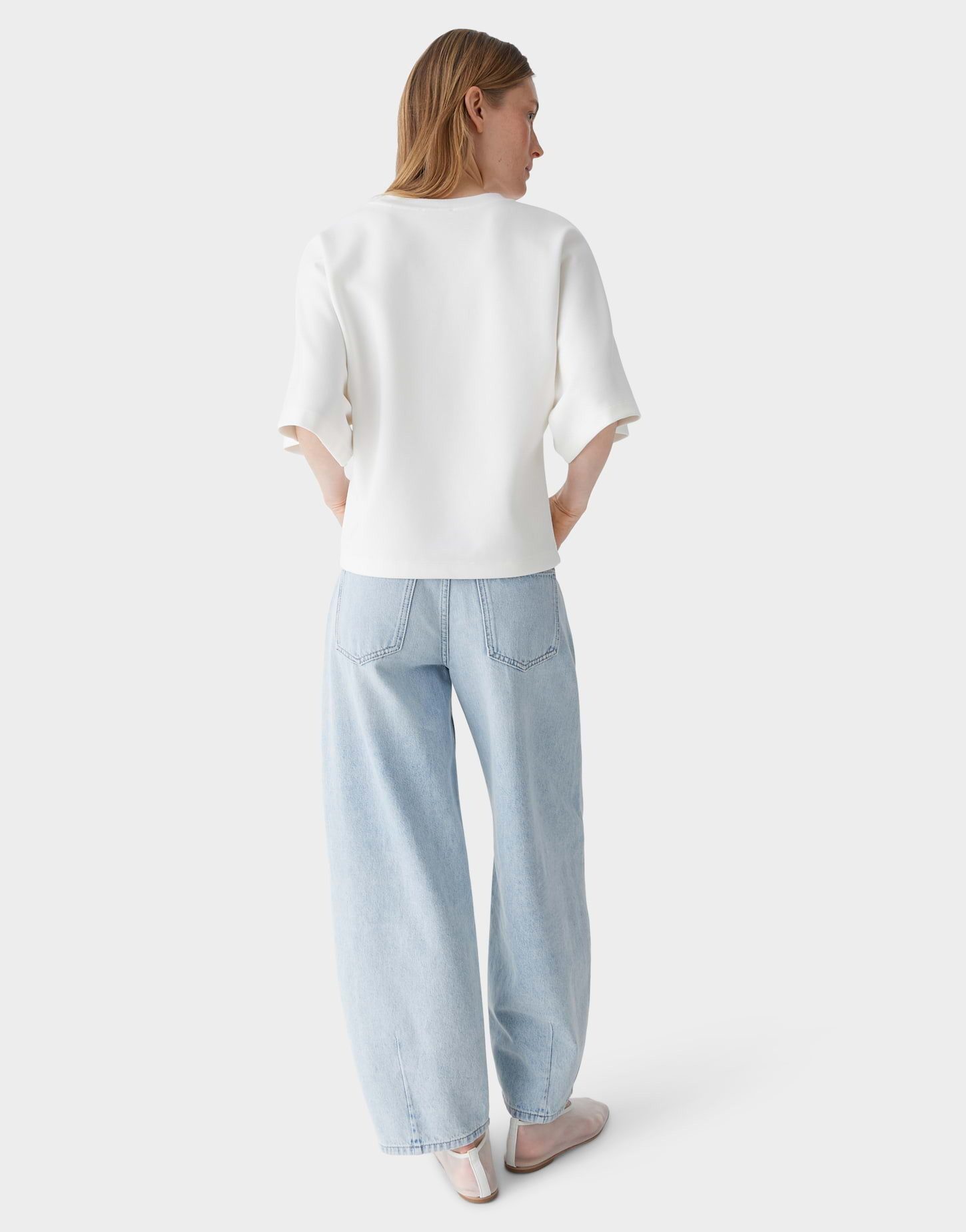 OPUS Sweatshirt Relaxed geschnittenes Sweatshirt aus Baumwoll-Mix Verkürzte Länge, lockerer Boxy Fit für Alltag und Freizeit