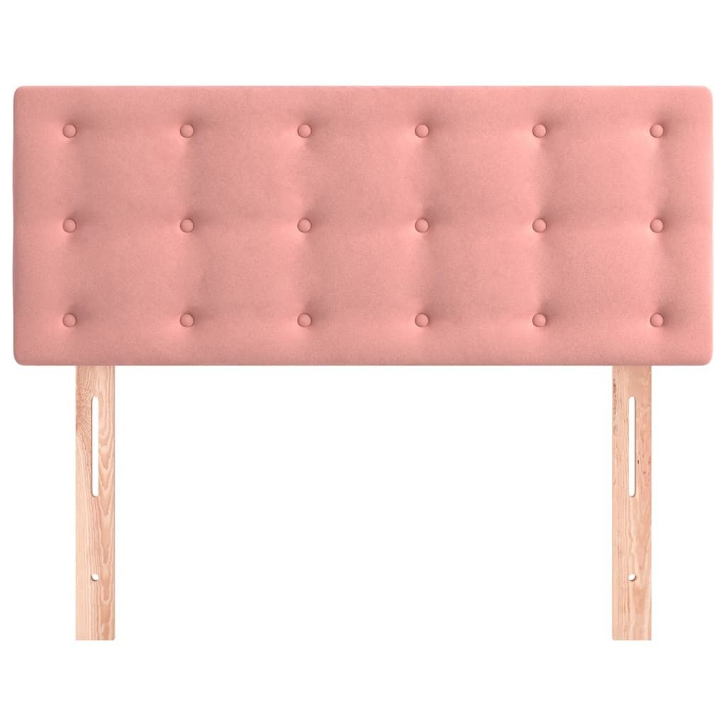 vidaXL Bett Kopfteil Rosa 90x5x78/88 cm Samt (1-tlg)