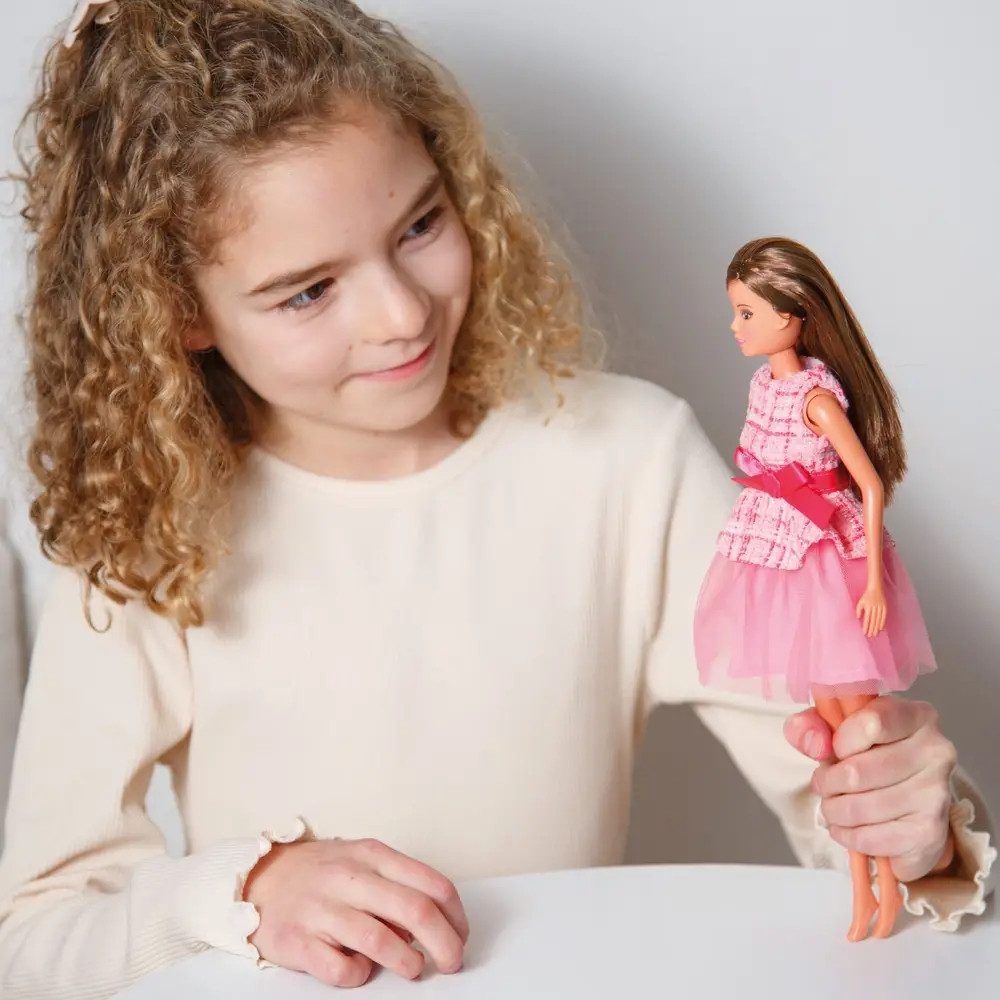 Heless Puppenkleidung Time2Shine Bouclé Minikleid ''Gala'' mit Tüllrock für Modepuppen der G