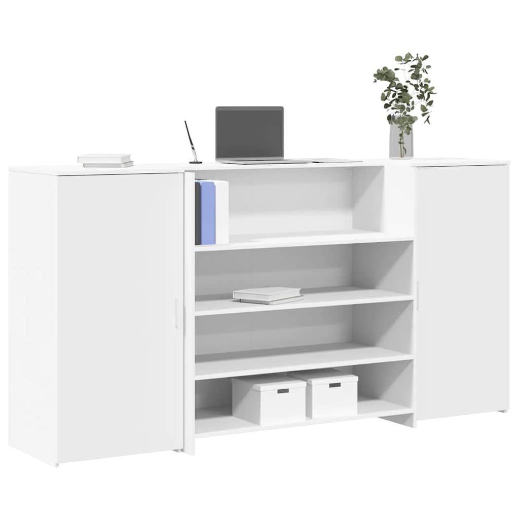 vidaXL Schreibtisch 200 x 50 x 1035 cm Schreibtisch Holzwerkstoff Empfangstheke 200x50x103