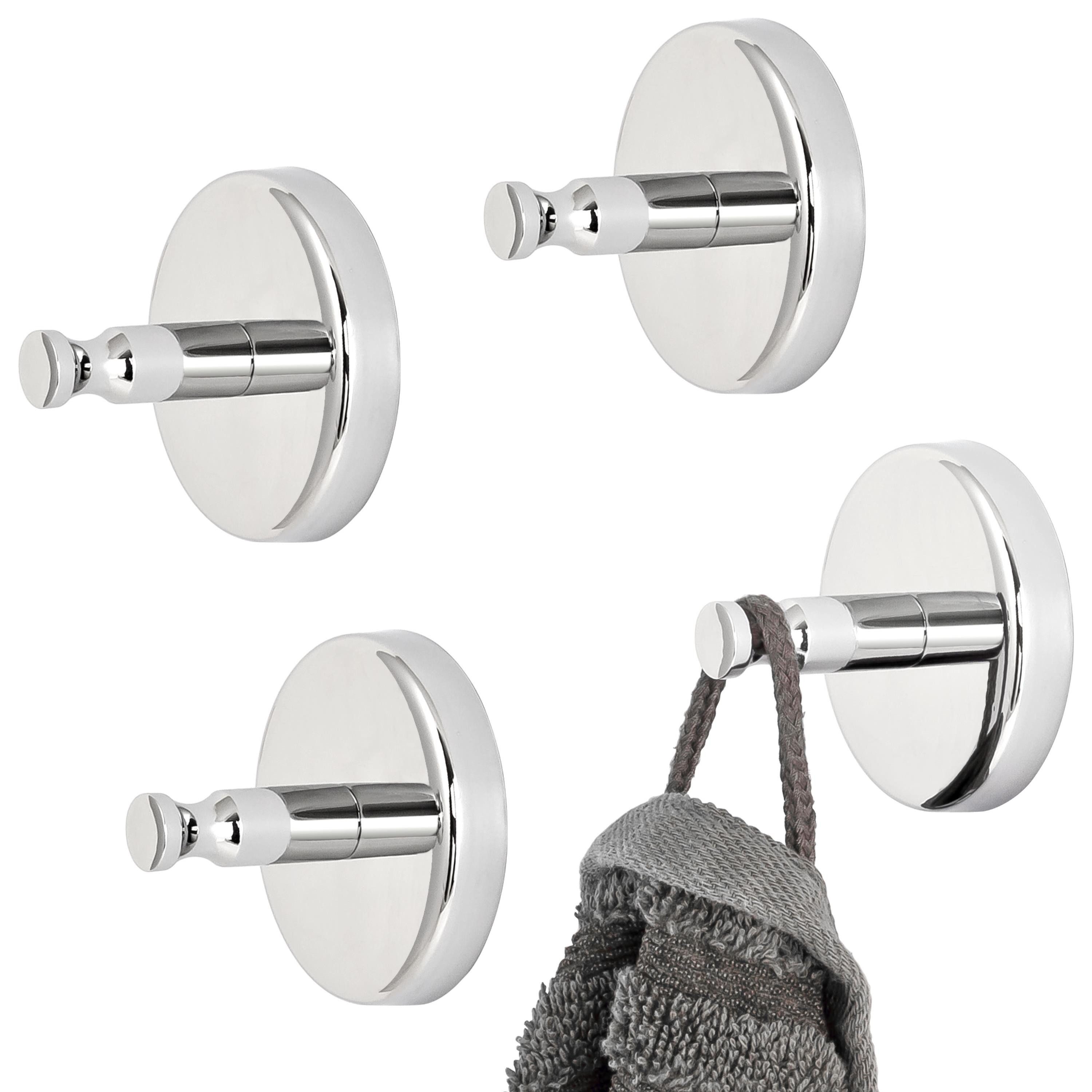 bremermann Handtuchhaken Bad-Serie LUCENTE - 4er-Set aus Edelstahl verchromt, Badezimmer, Küche, (Set, 4-St), verchromt, Edelstahl, hochglänzend