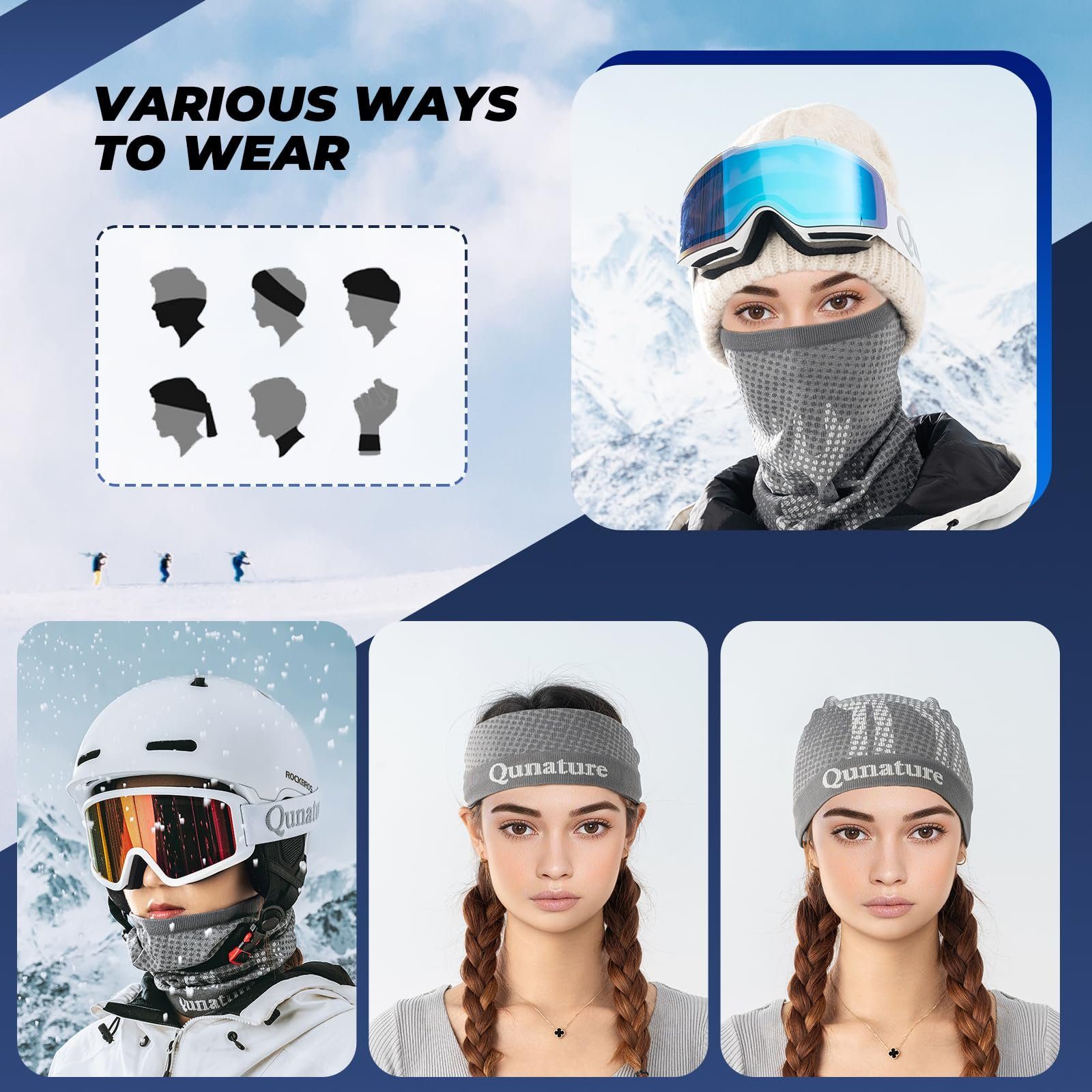 Qunature Multifunktionstuch Schlauchschal Winter Halstuch, (Winddichter günstig online kaufen