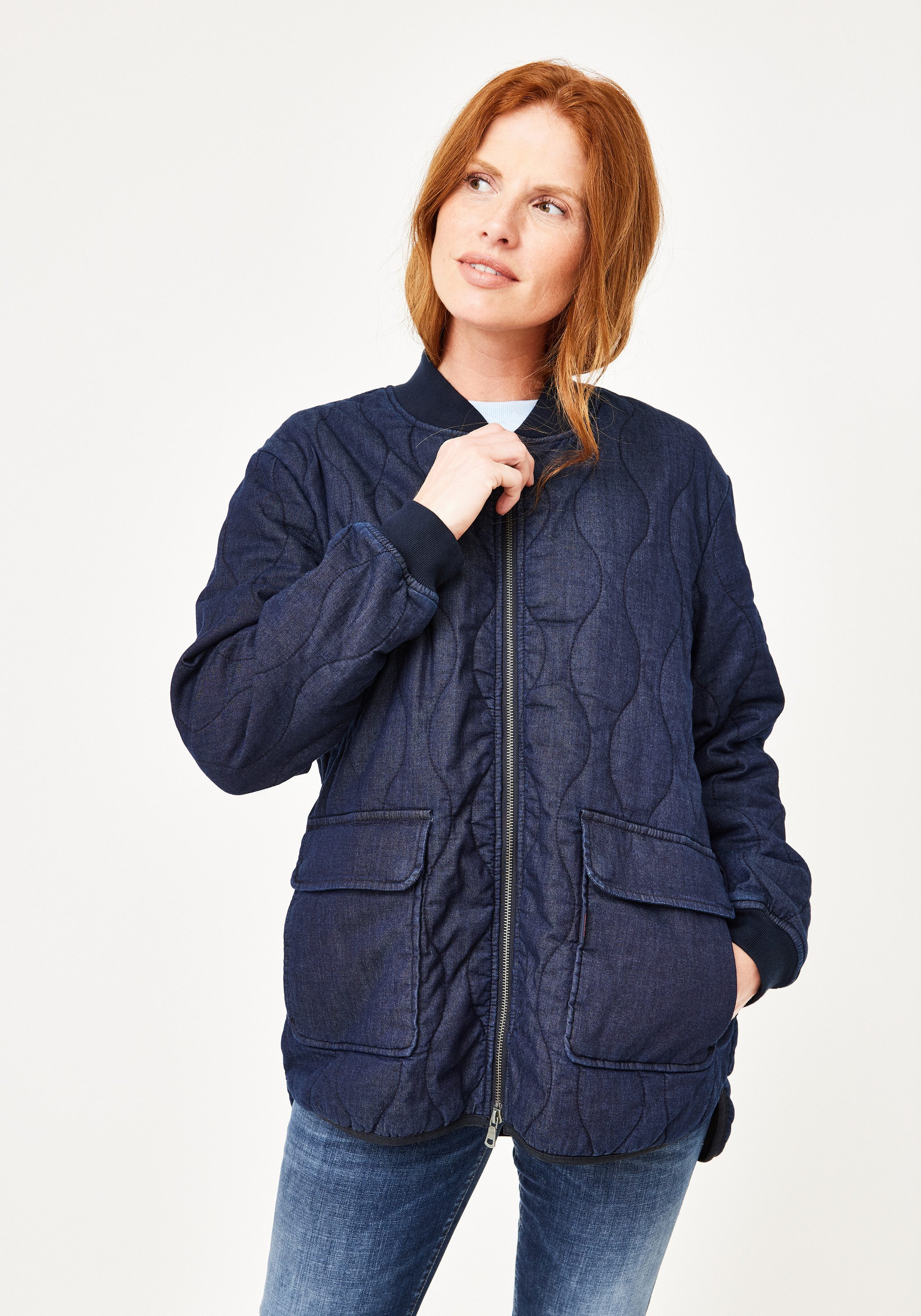 Paddock's Langjacke Denim Jacket Lange Denim Steppjacke günstig online kaufen