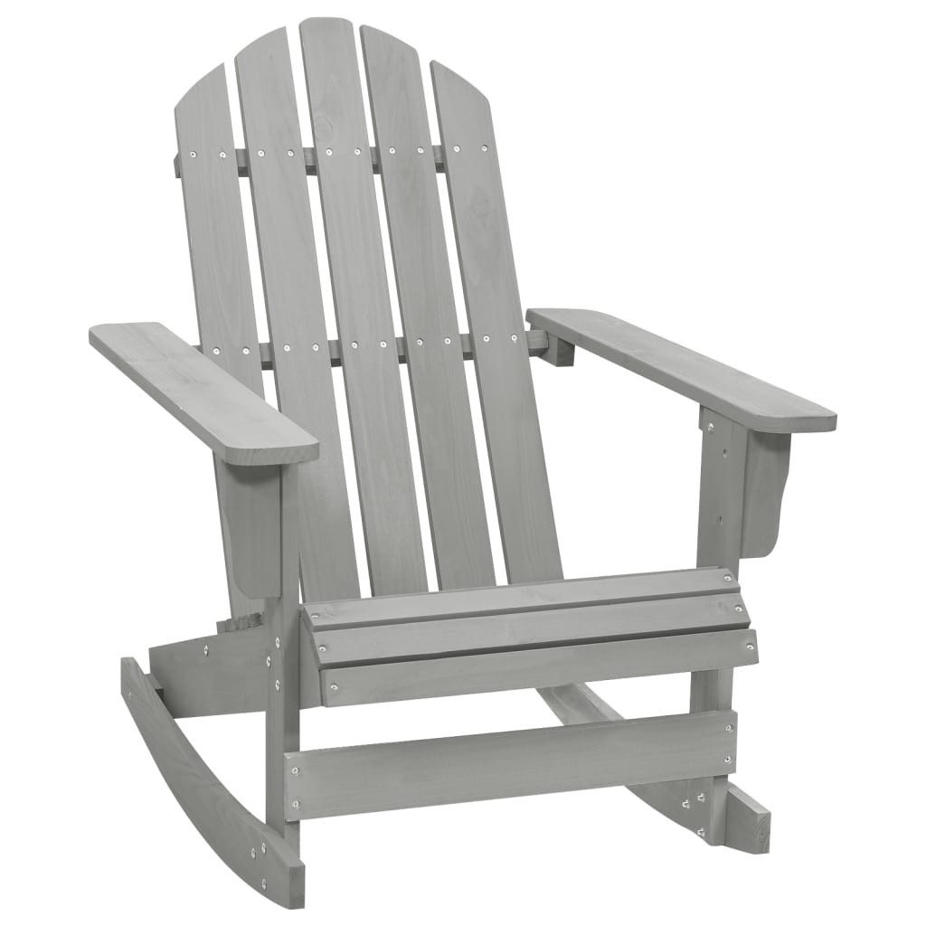 vidaXL Gartenstuhl Garten-Schaukelstuhl Holz Grau (1 günstig online kaufen