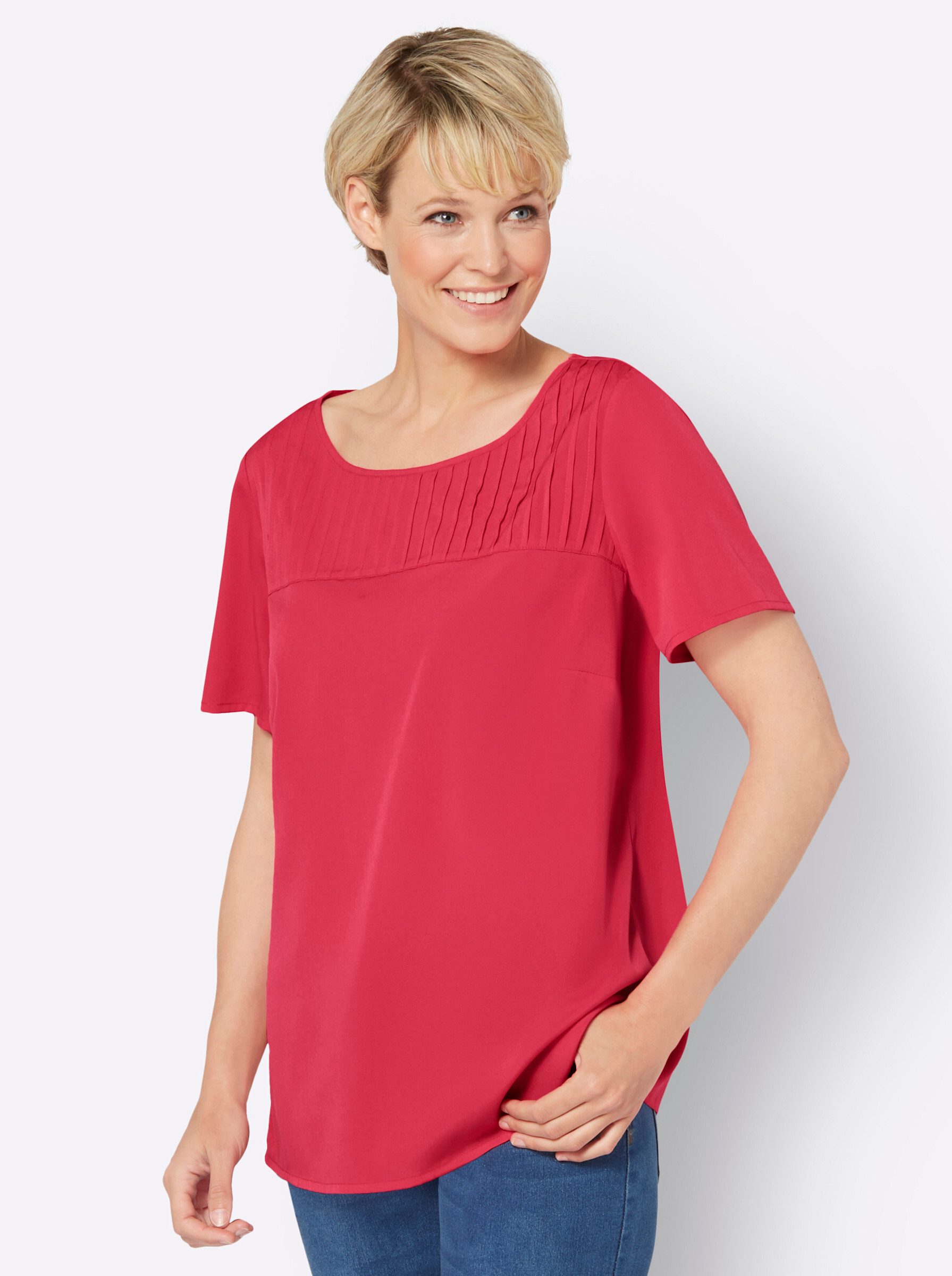 Sieh an! Klassische Bluse Schlupfbluse günstig online kaufen