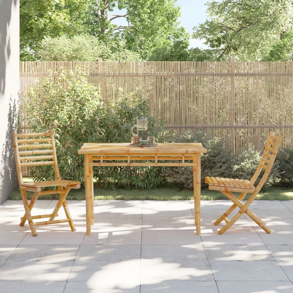 vidaXL Gartentisch Garten-Esstisch 110x55x75 cm Bambus günstig online kaufen