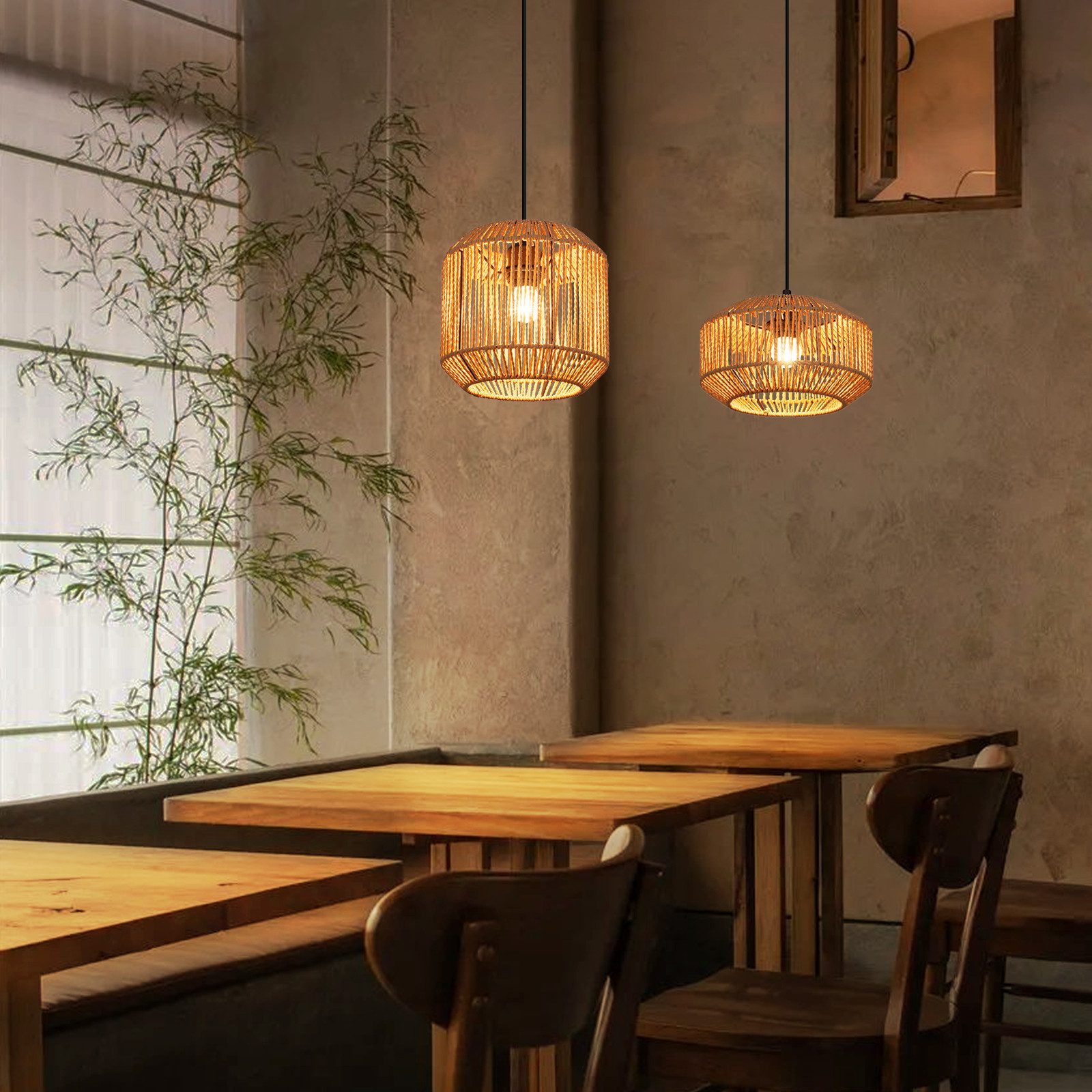 ZMH Pendelleuchte Esszimmer 1 Flammig Vintage Laterne Design Hängeleuchte E günstig online kaufen