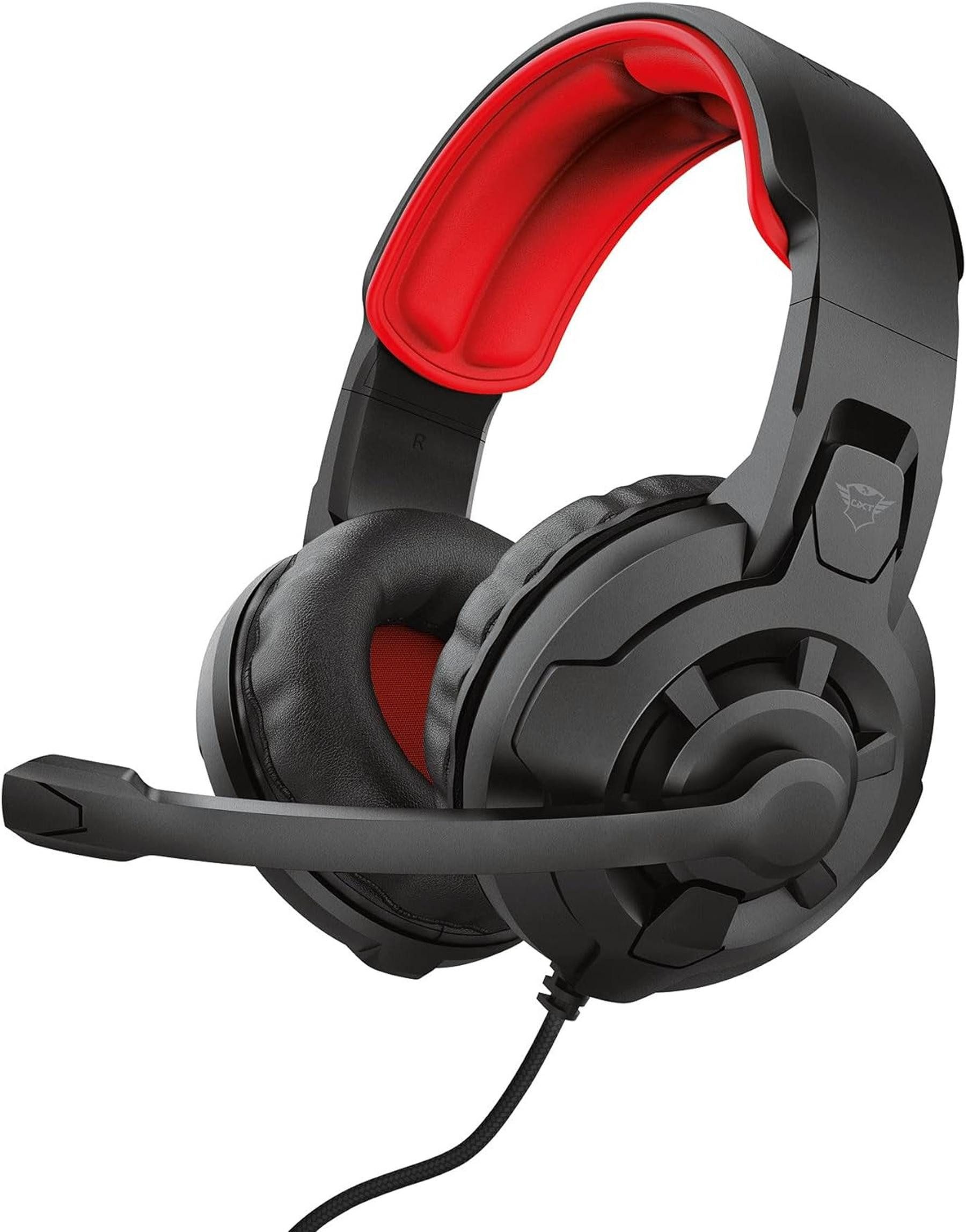 Trust GTX 411 Gaming-Headset (Doppelt, 3,5 mm Anschluss, Eingebautes Mikrofon, Mit Kabel, Lautstärkeregler)