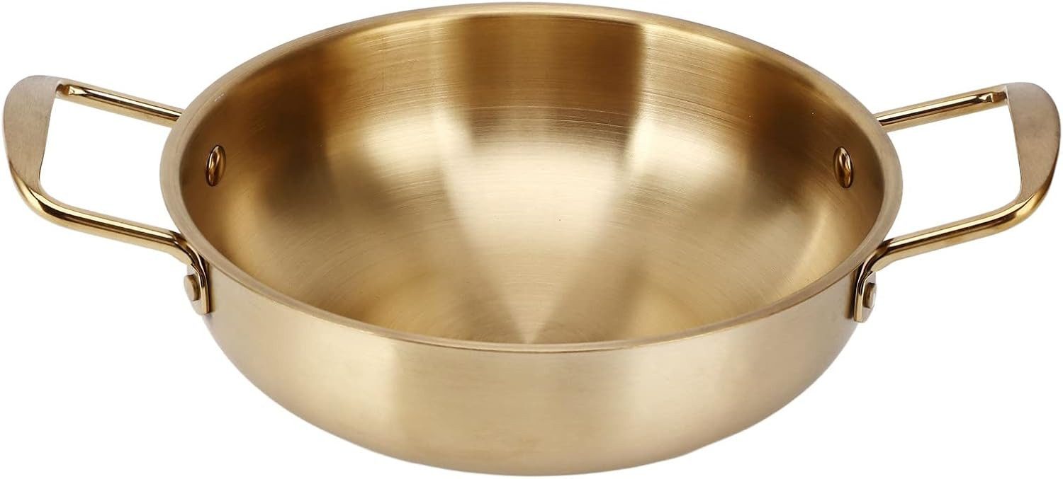 FELIXLEO Einkochtopf Koreanischer Ramen Topf 24 cm Edelstahl gold Doppelgriff Suppentopf, (1-tlg)