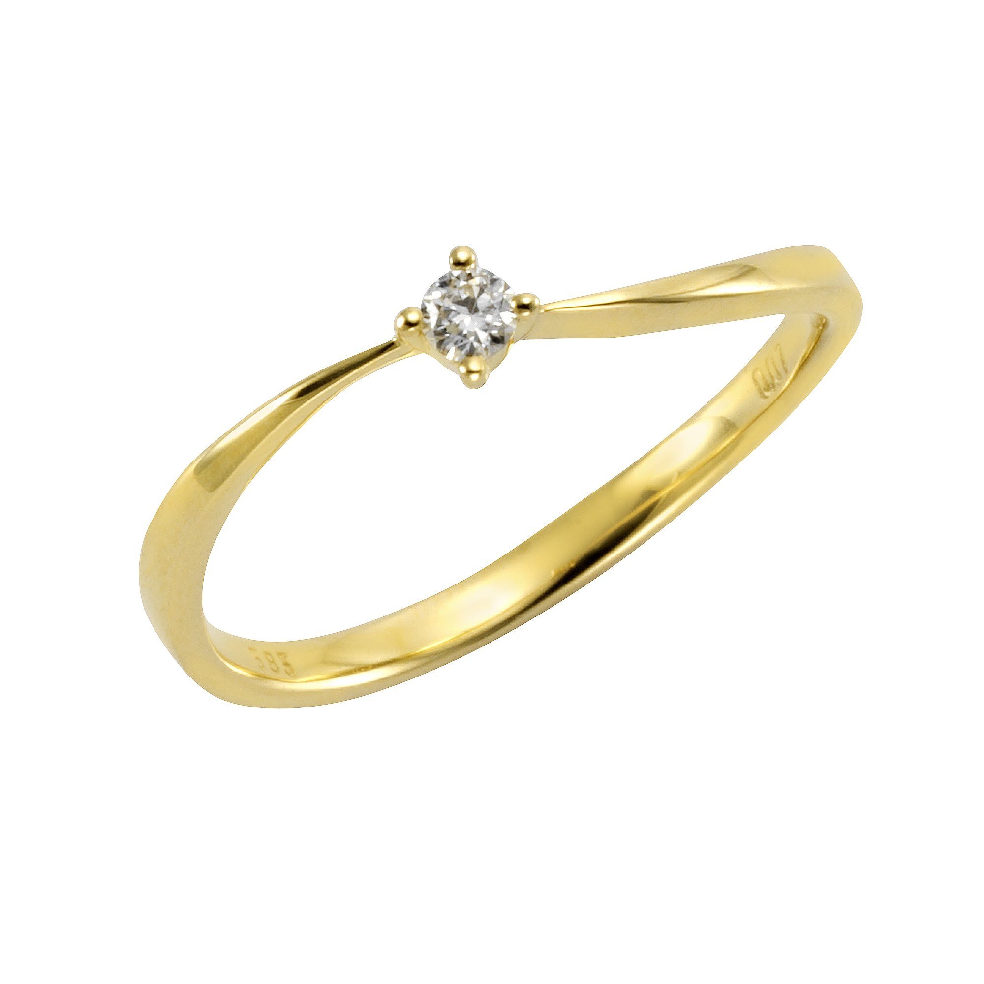 Orolino Fingerring 585 Gold Brillant 0,07ct. | Goldringe