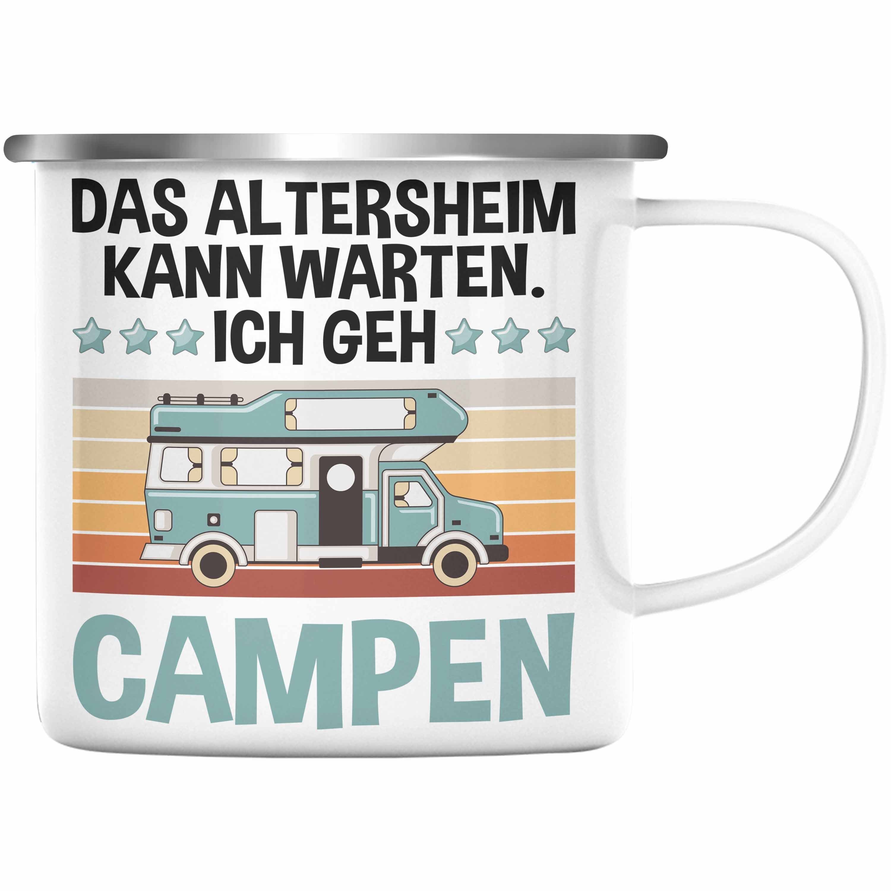 Trendation Thermotasse Trendation - Wohnwagen Camper Emaille Tasse Geschenke Wohnmobil für Mä