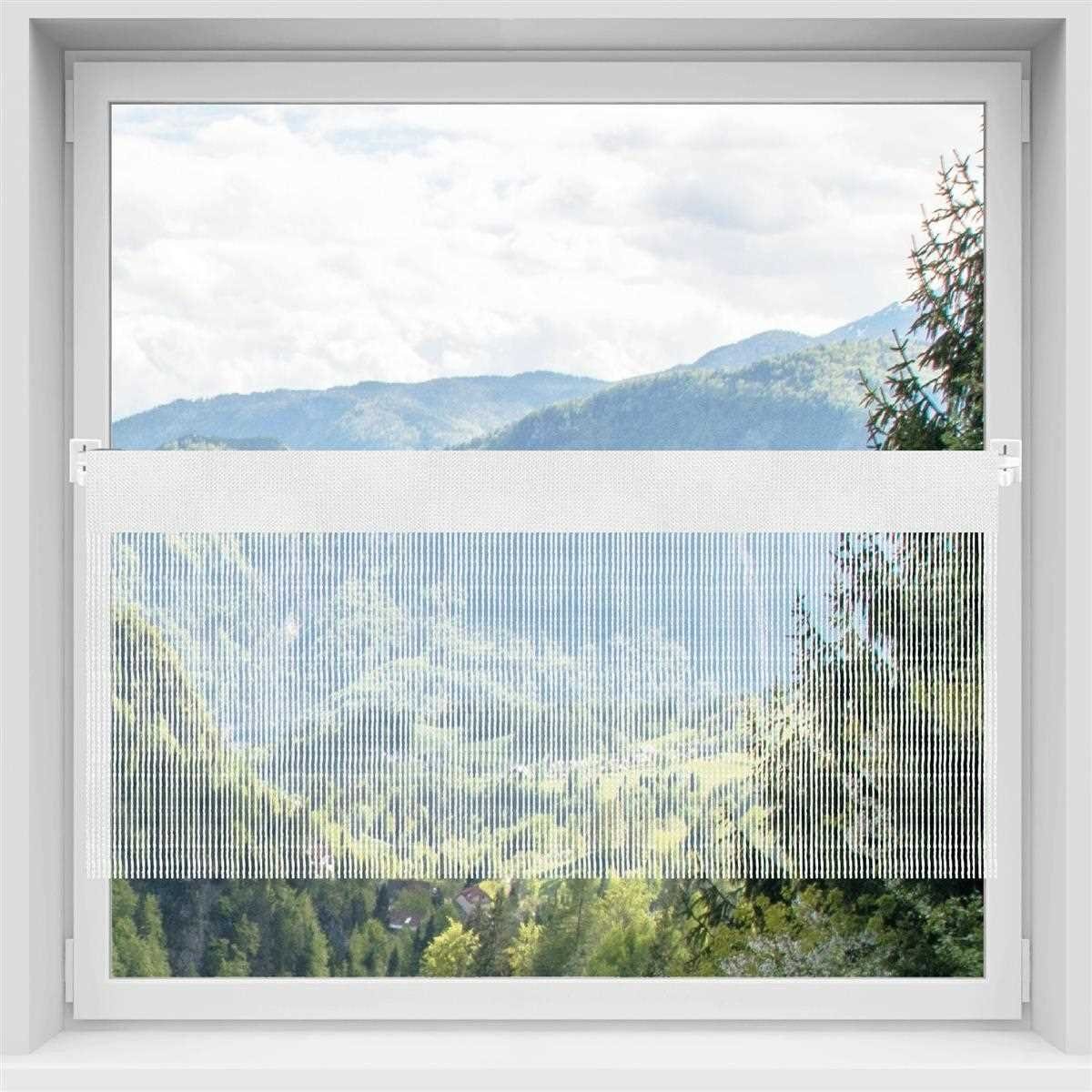 transparent, Arsvita, Stangendurchzug (BxL), Weiß Bistrogardine St), x (1 Farben vers. 150cm 60cm in Küchengardine - Faden Vorhang,