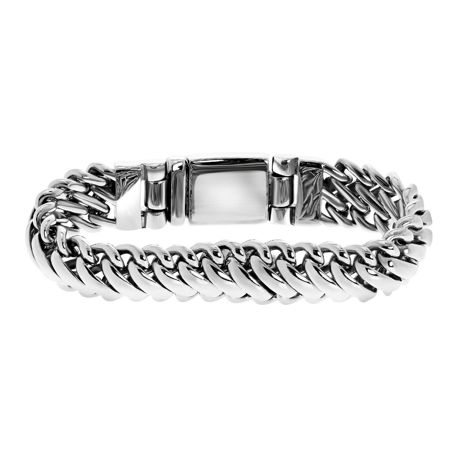 LUCARDI Gliederarmband Armband - Stahl - Silber - Herren