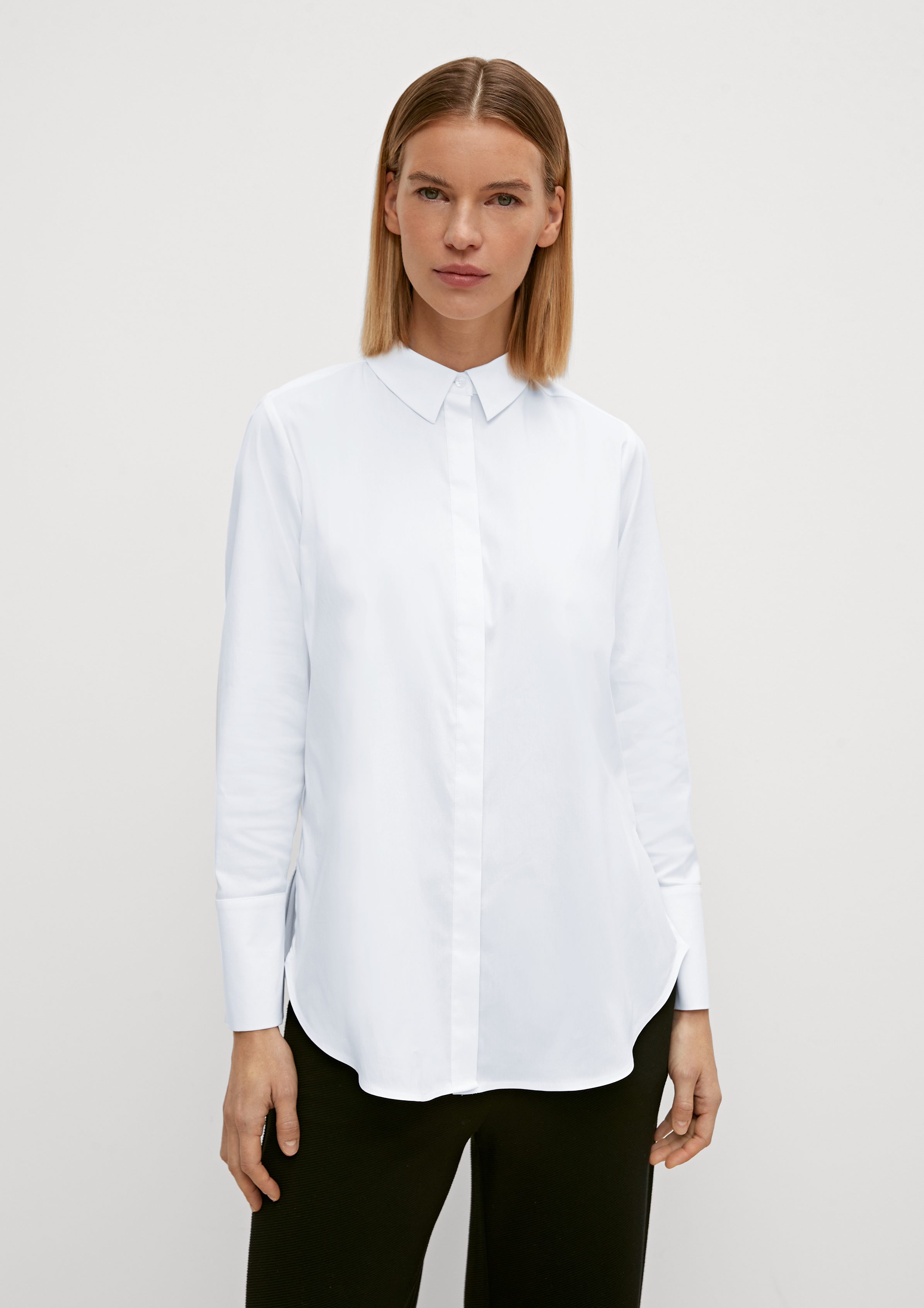Langarmbluse Longbluse im Loose Fit