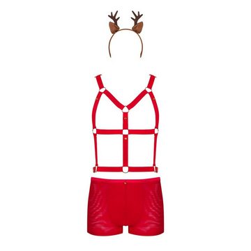 Obsessive Kostüm Herren Weihnachtskostüm Harness Set Mr Reindy Christmas Xmas-Outfit