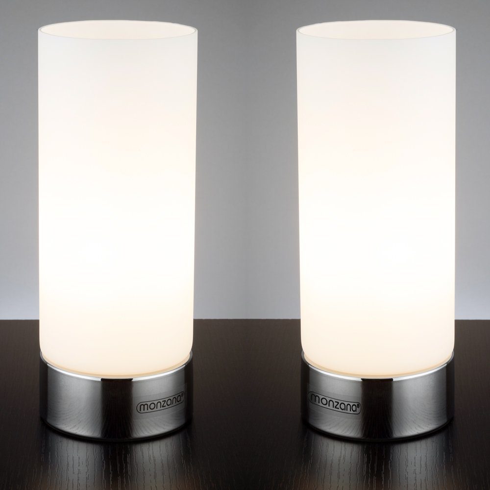 monzana Nachttischlampe 2er Set Golau, Nachttischlampe, 2er Set LED Touch Dimmbar Schlafzimmer Wohnzimmer Tischlampe Leuchte