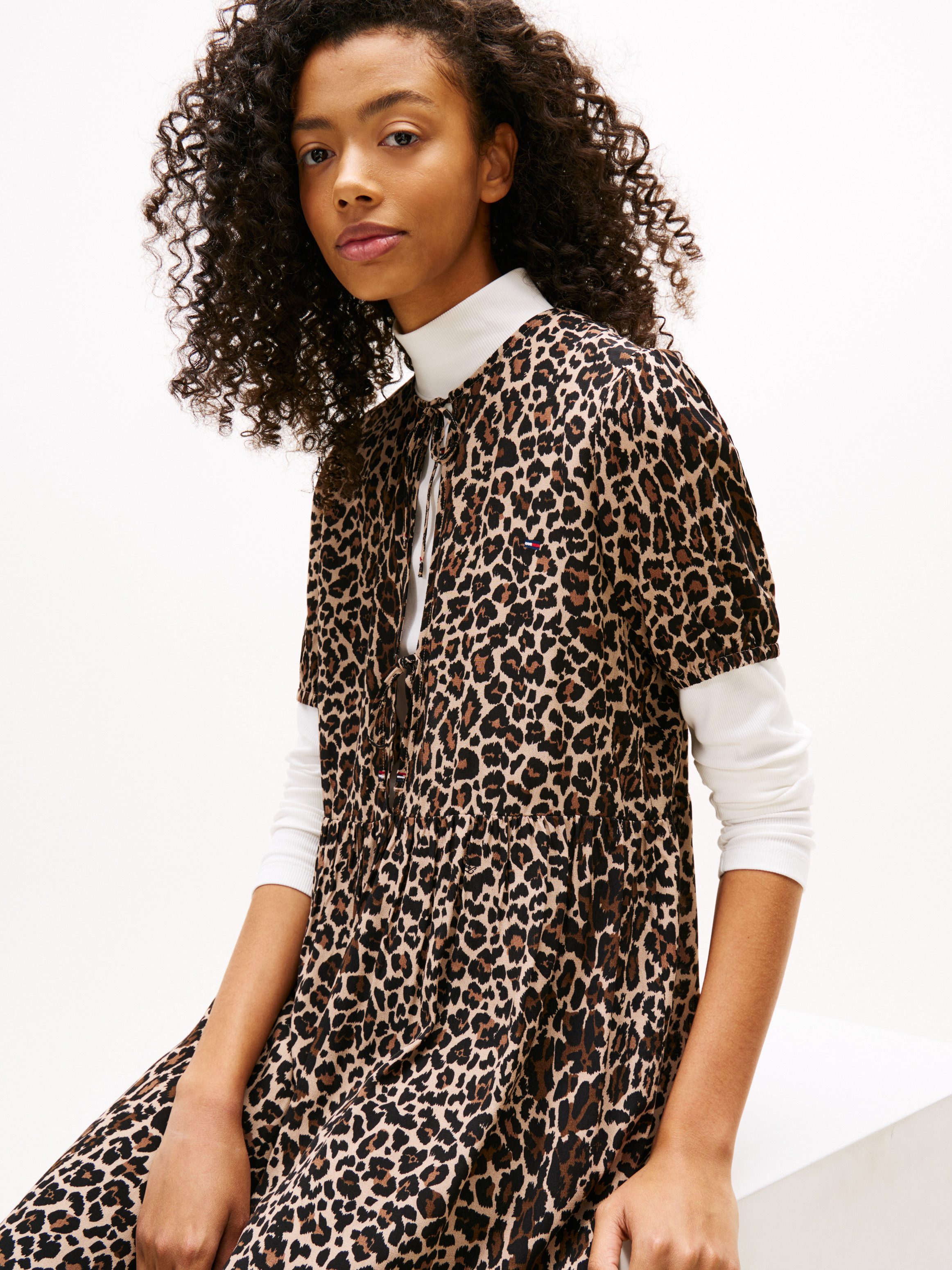 Tommy Jeans A-Linien-Kleid TJW TIE DETAIL MINI DRESS
