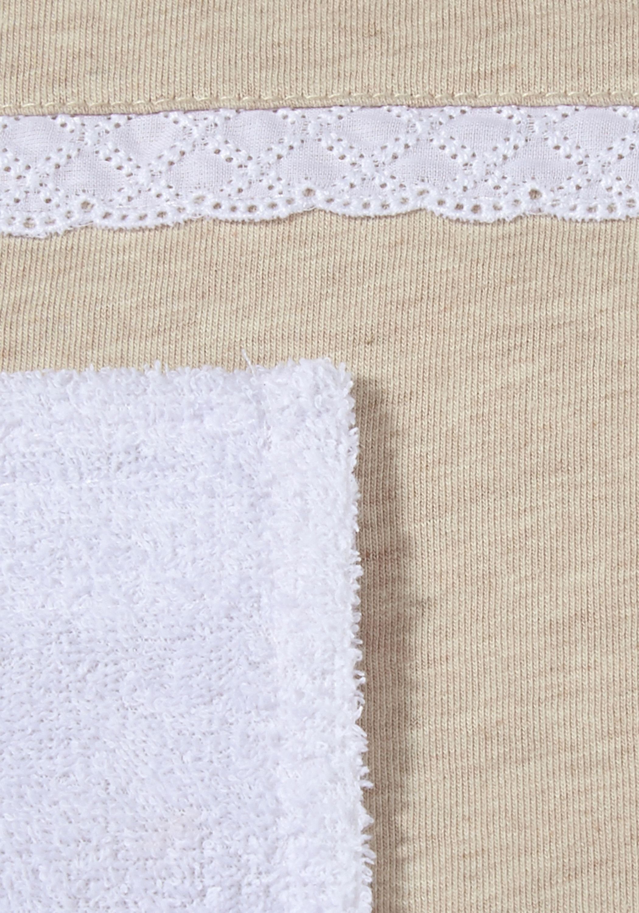 Nordic Coast Company Wickelauflage, Wickelauflage Beige Spitze 70x80 100% Baumwolle Wechselbares Handtuch