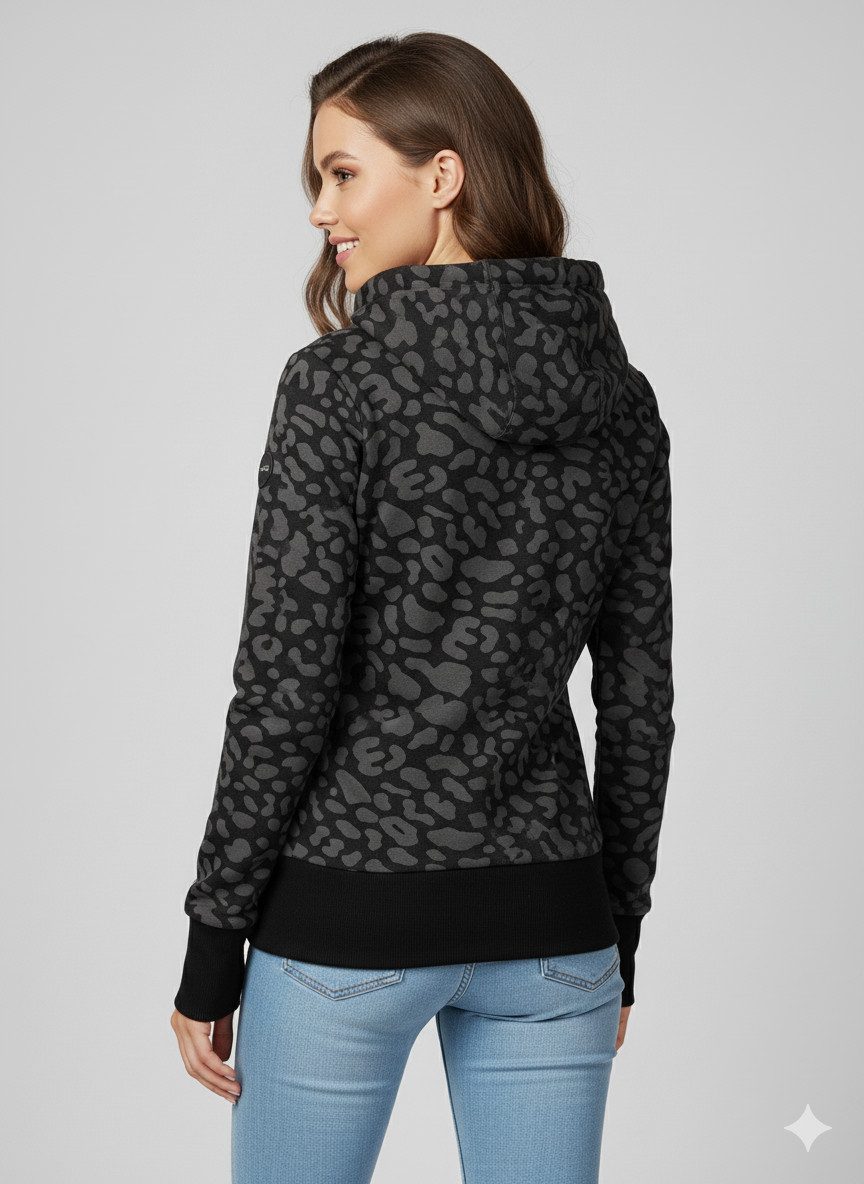 Ragwear Kapuzensweatjacke RYLIE PRINT ZIP O günstig online kaufen