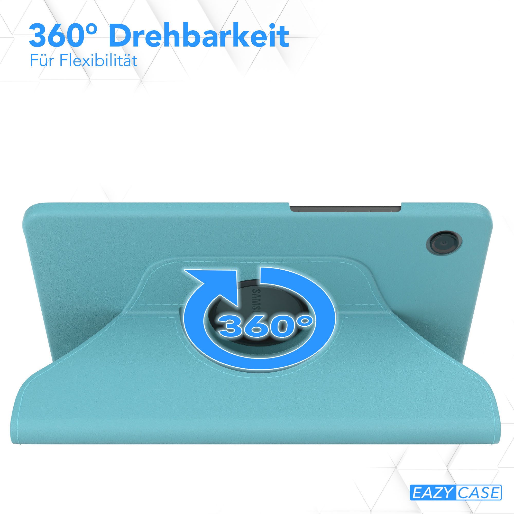 EAZY CASE Tablet-Hülle Rotationcase für Samsung Galaxy Tab A11 8,7 Zoll, Schutzasche für Tablets Flipcase Hülle Kratzschutz Displayschutz Blau – Bild 3 von 5