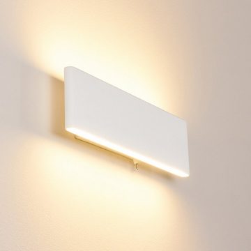 hofstein Wandleuchte Flur Strahler LED Wand Lampen Schalter weiß UP Down Wohn Schlaf Zimmer