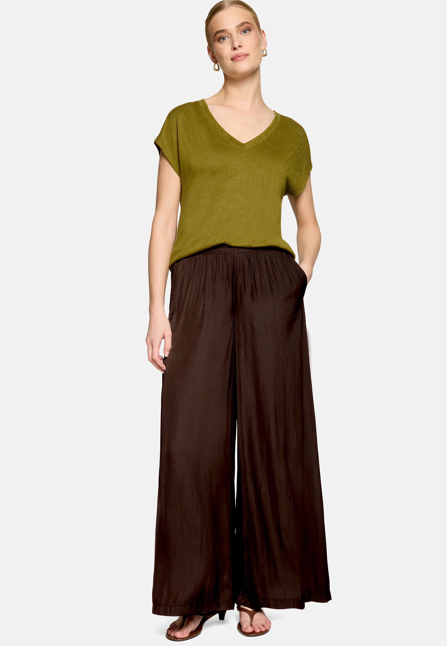 Zero Stoffhose Damen weit Material