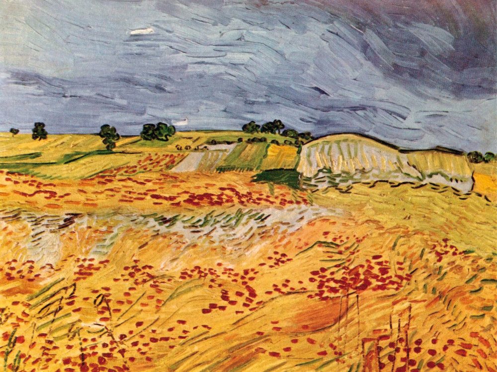 Poster Vincent Van Gogh Kunstdruck Bild - Landschaft Bei Auvers