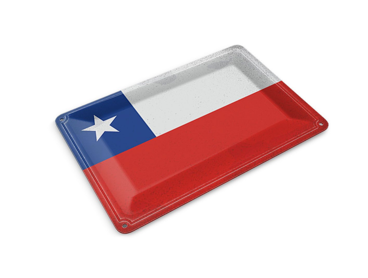 Femer GmbH Postkarte Flagge Chile 14x10 cm Flag of Chile Vintage, unfrankiert