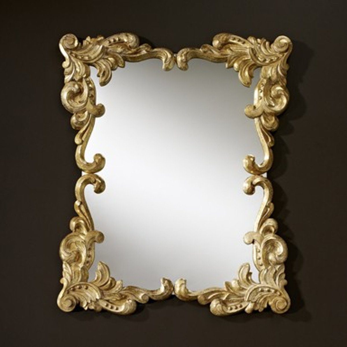 Casa Padrino Barockspiegel Barock Wandspiegel Antik Stil Gold 92 x 110 cm - Barocker Spiegel