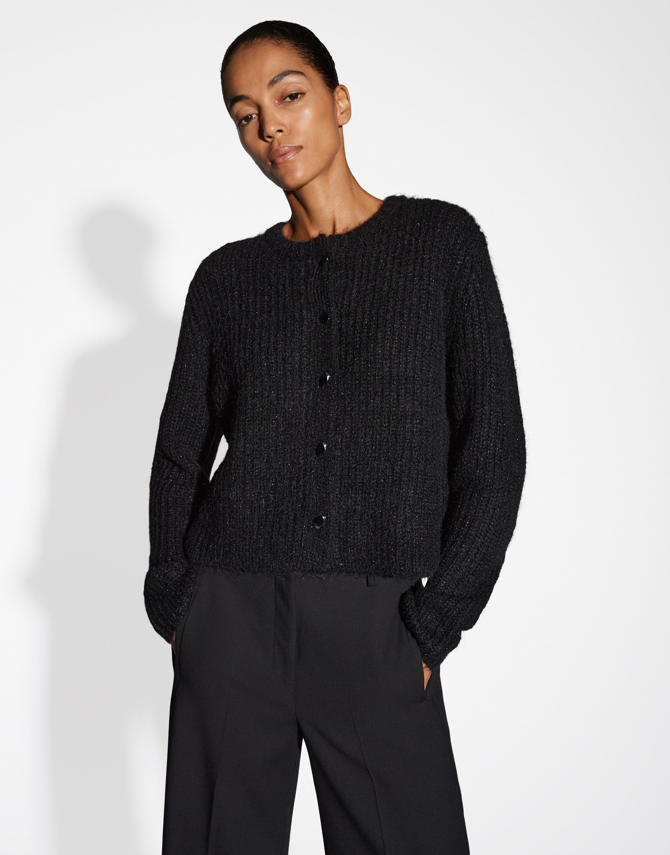 someday Strickjacke TIAH Loose mit Glanz Effekt