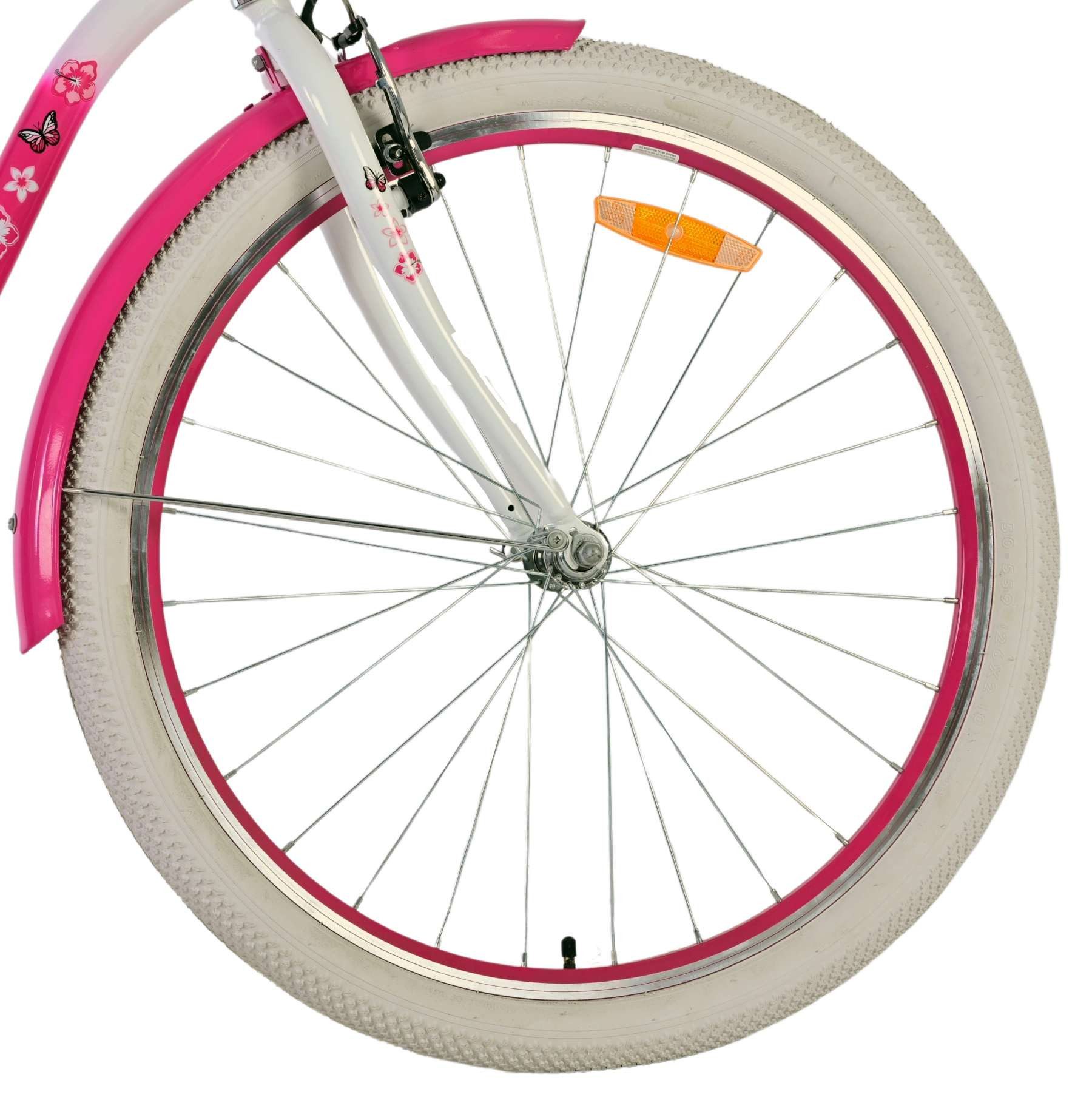 Volare Kinderfahrrad Volare Lovely Kinderfahrrad für Mädchen - 26 Zoll in Pink, Das Fahrrad hat sowohl eine Handbremse als auch eine Rücktrittbremse