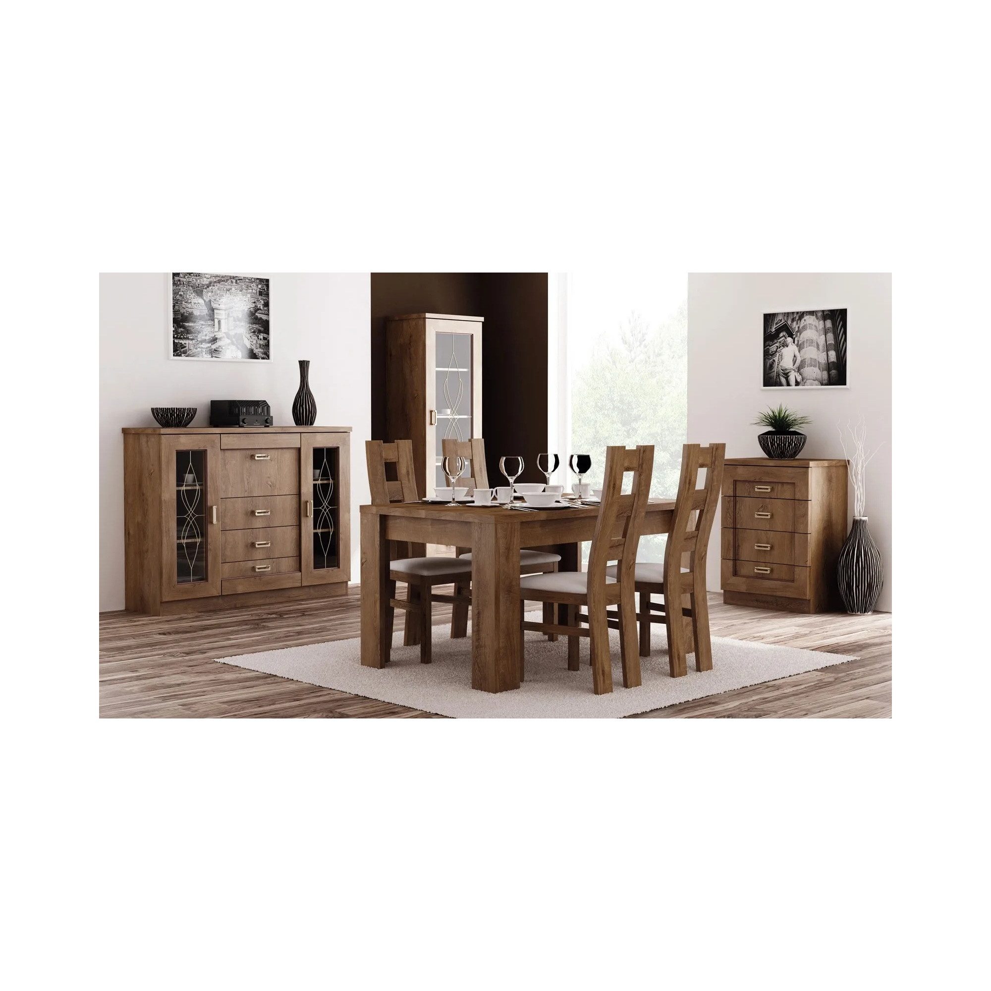 Raumhirsch Furniture Hängeregal Hängeregal, Wandboard, Regal mit Stauraum, Maße: 120 x 18 x 32 cm (Wandmontage, Ablagefläche), Dekoratives Rückpaneel, Eichenoptik, pflegeleichte Oberfläche