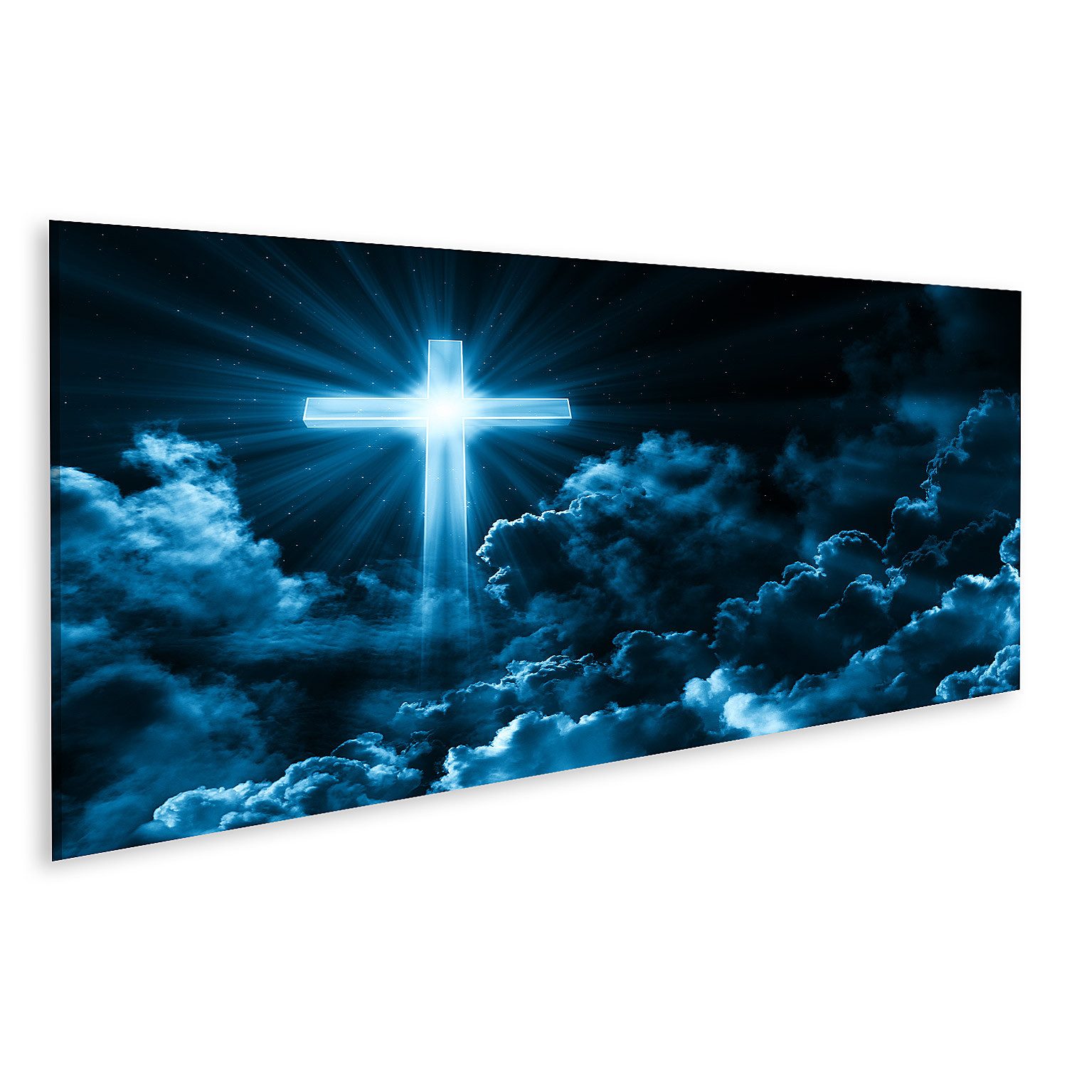 islandburner Leinwandbild Kreuz in Wolke christliche günstig online kaufen