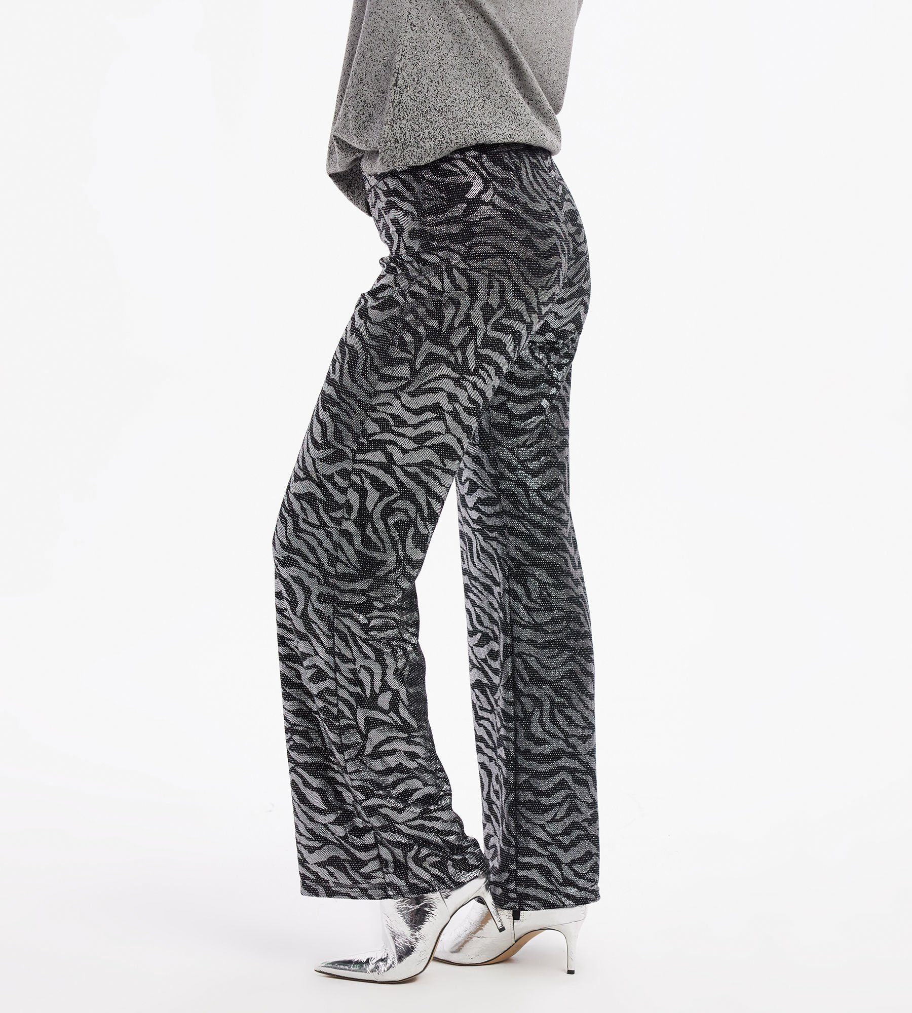 Edwina Eidtmann Stoffhose Bootcuthose mit Zebra-Design