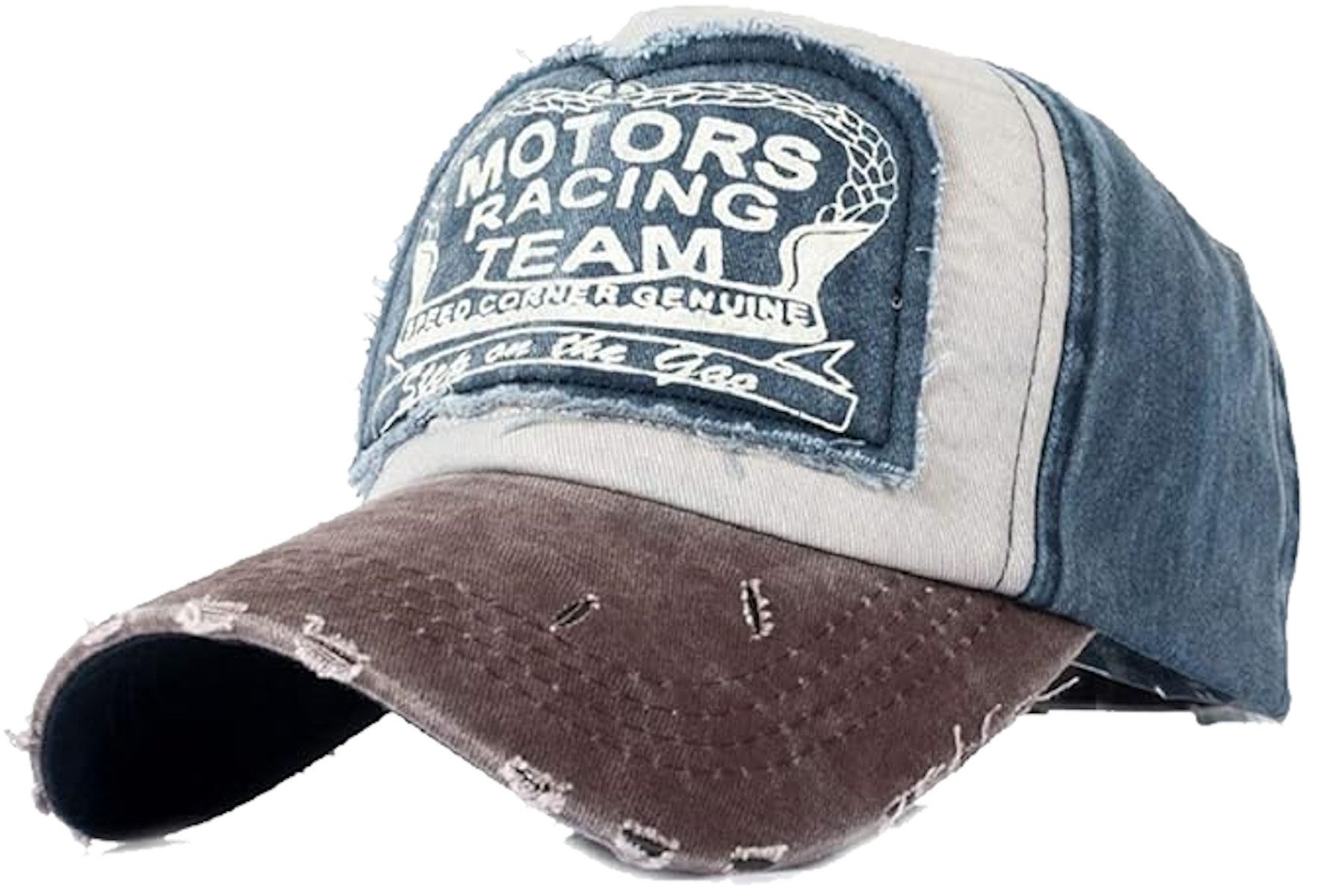 Sporty Baseball Cap Motors Racing Team Cap Vintage Used Washed Look Retro Baseballcap vintage Look