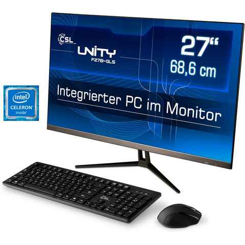 CSL Unity F27-GLS mit Windows 10 Home All-in-One PC (27 Zoll, Intel® Celeron Celeron® N4120, UHD Graphics 600, 16 GB RAM, 512 GB SSD)