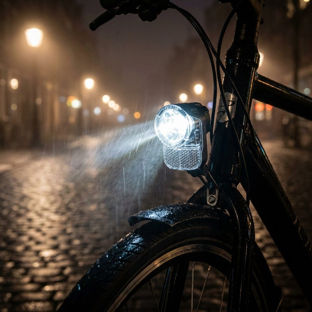 AXA Fahrradbeleuchtung Axa Scheinwerfer Pico 30 Switch Schalter LED StVZO schwarz
