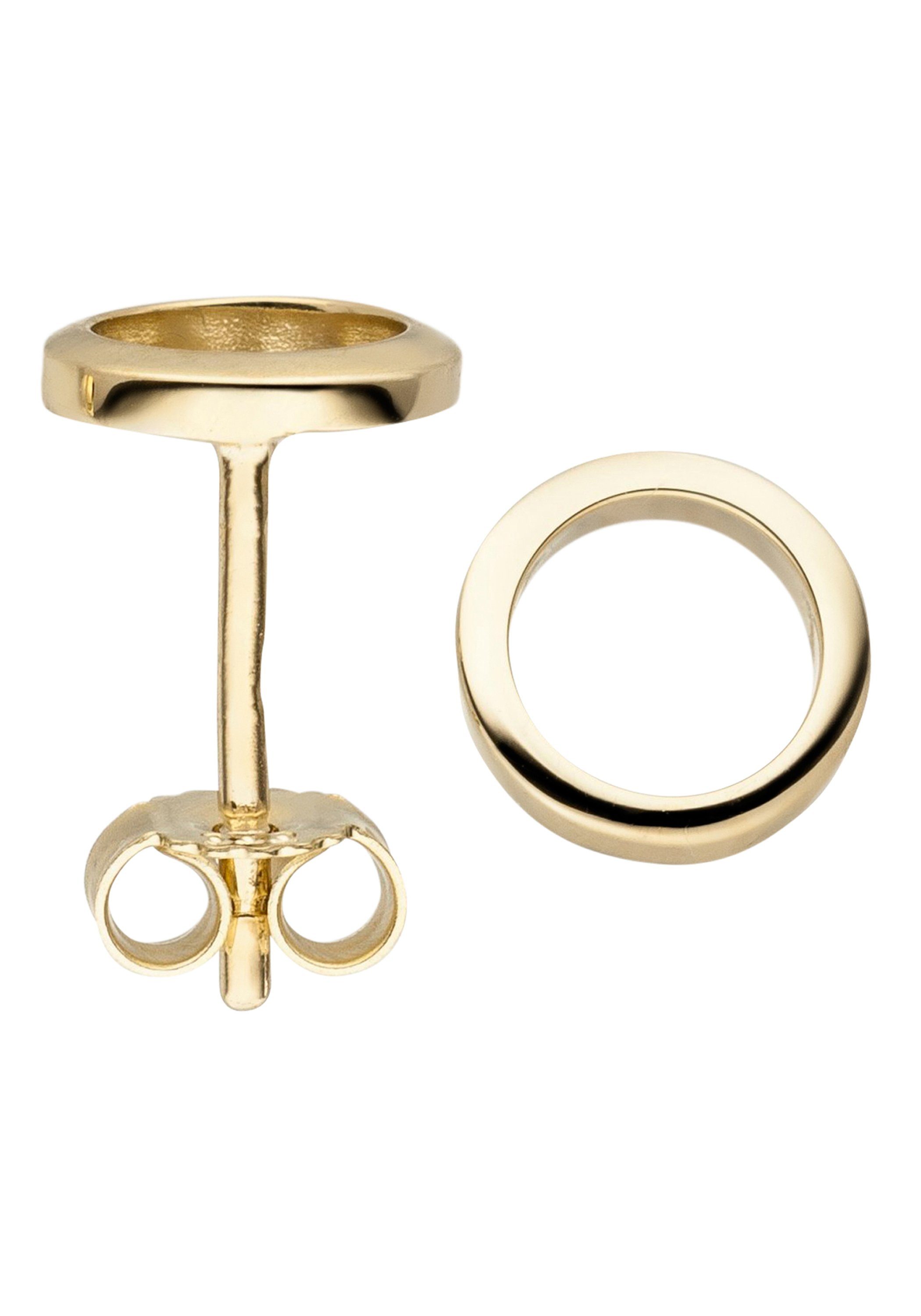 JOBO Paar Ohrstecker Kreis-Ohrringe 7,5 mm, 333 Gold