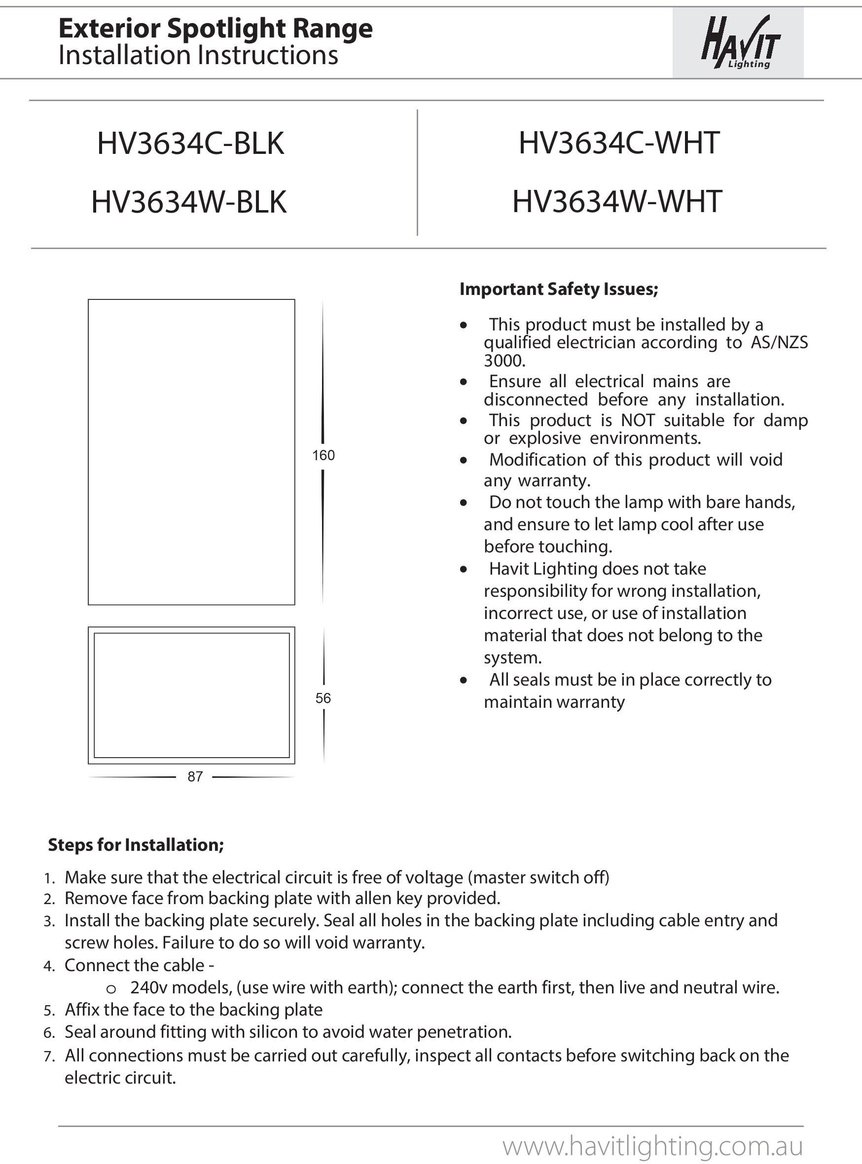 Havit Lighting PLATZ, integriert, Warmweiß LED fest LED Wandleuchte