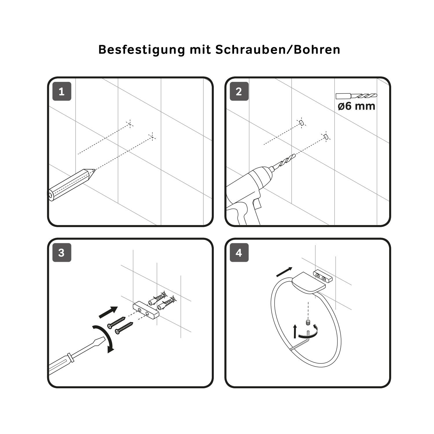 Matt-schwarz täglichen um Inspire sich 180°,widersteht AM.PM Kratzern,Korrosion dreht 2.0 Handtuchstange