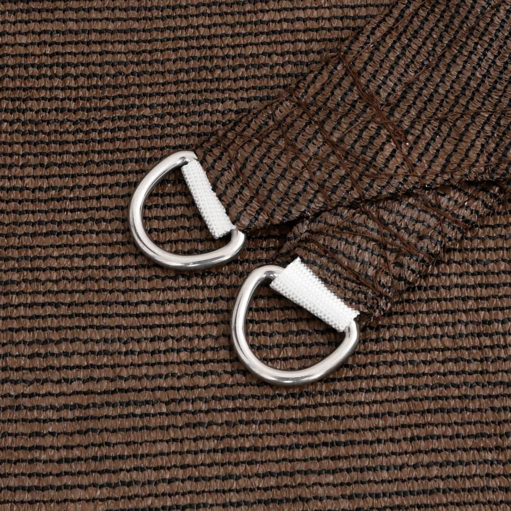 vidaXL Sonnensegel, Sonnenschirm 160 g/m² Braun 2,5x2,5x3,5 m HDPE