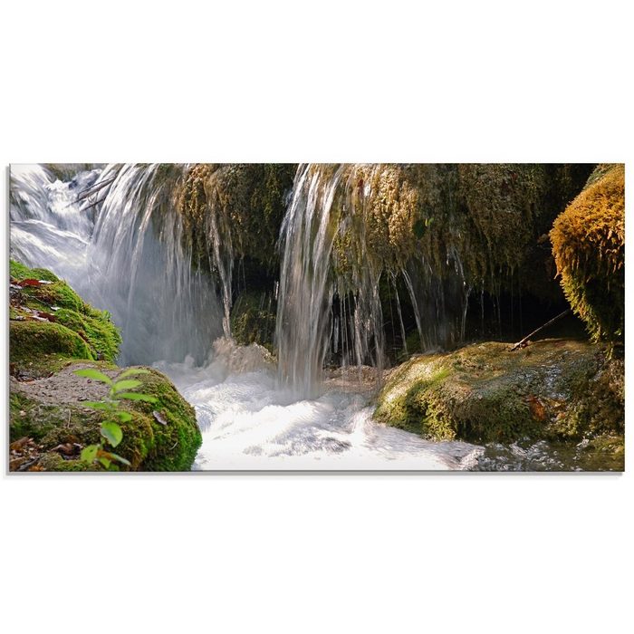 Artland Glasbild Wasserfall Gewässer (1 St) in verschiedenen Größen