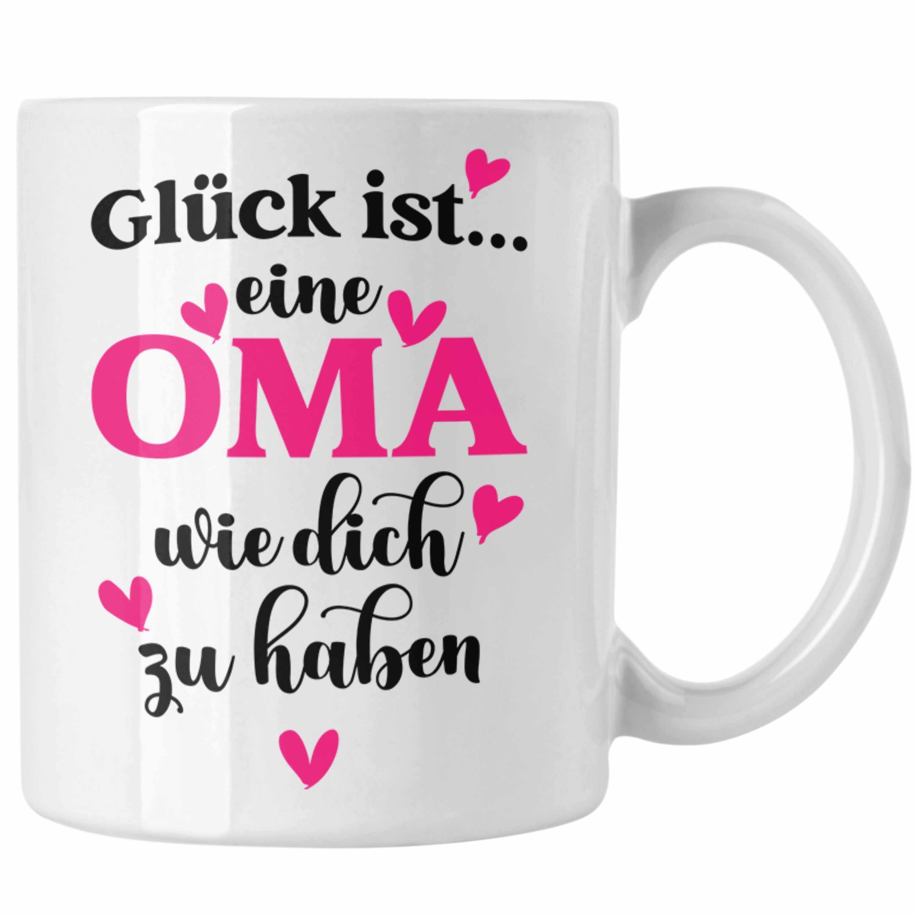 Trendation Tasse Trendation - Oma Tasse mit Spruch Geschenk von Enkel für Beste Oma Muttertag Geburtstagsgeschenk Weiss