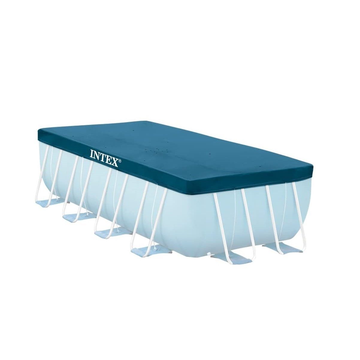 Intex Pool-Abdeckplane Poolabdeckplane für Rectangular Frame Pool 389 x 184 cm, Schützt vor Schmutz und reduziert Wasserverdunstung