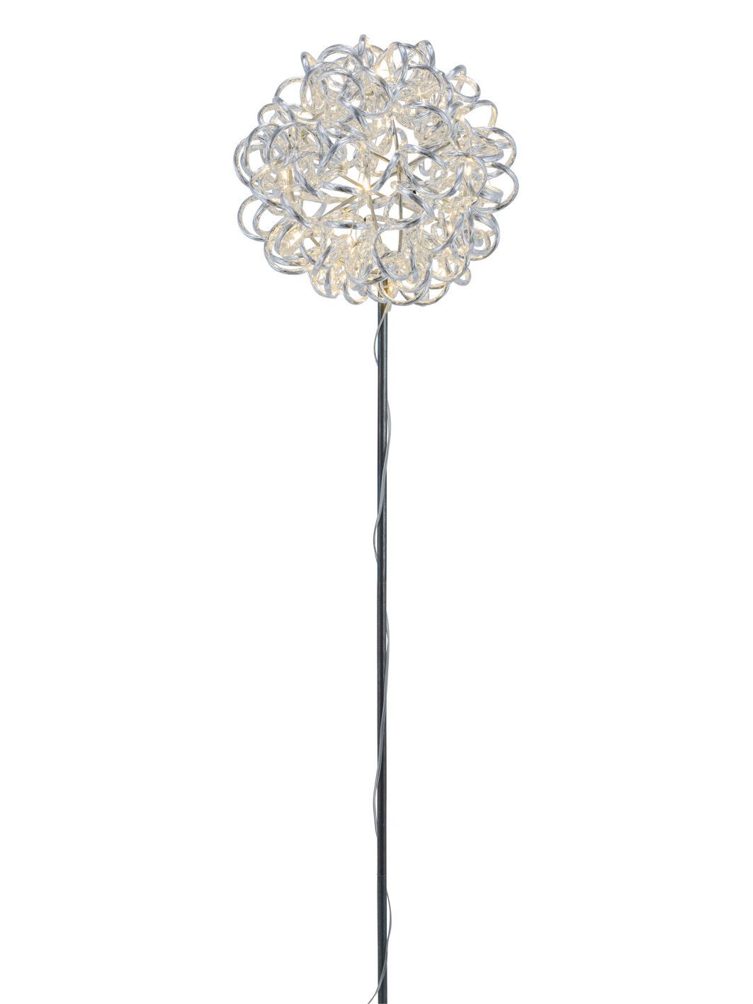 Dekorieren macht glücklich LED Dekoobjekt LED Kugellampe mit Timer, Ø 20 cm, warmweiß, 30 LEDs, energiesparender Betrieb, robustes Aluminium, In- & Outdoor